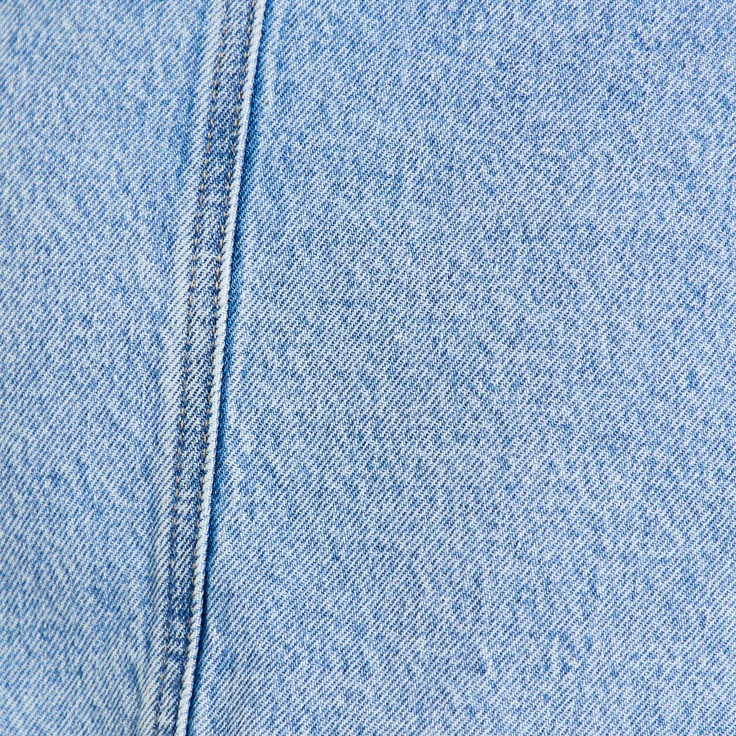 Jupe-short trap&egrave;ze en jean denim triple stone femme