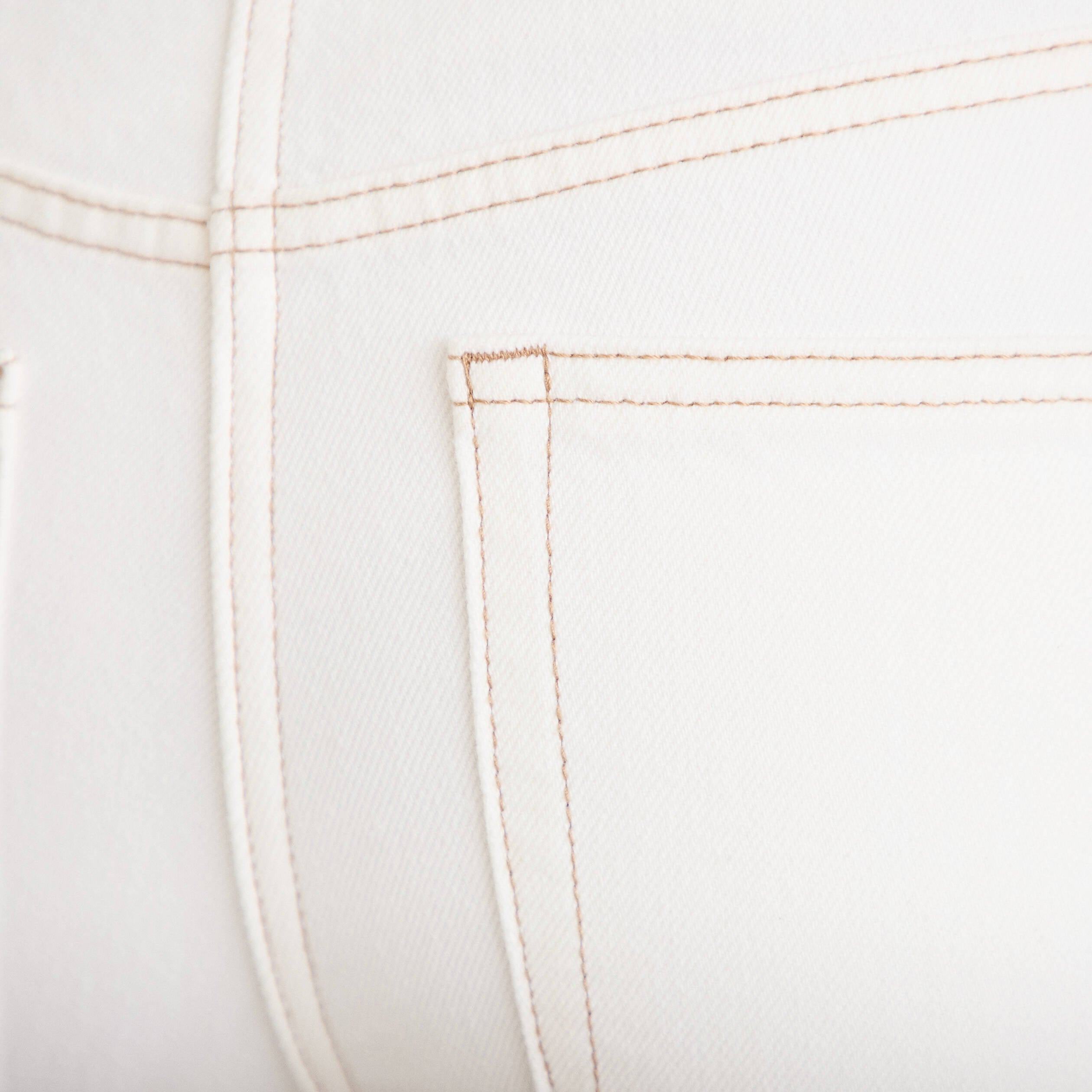 Jean slim taille standard denim blanc femme