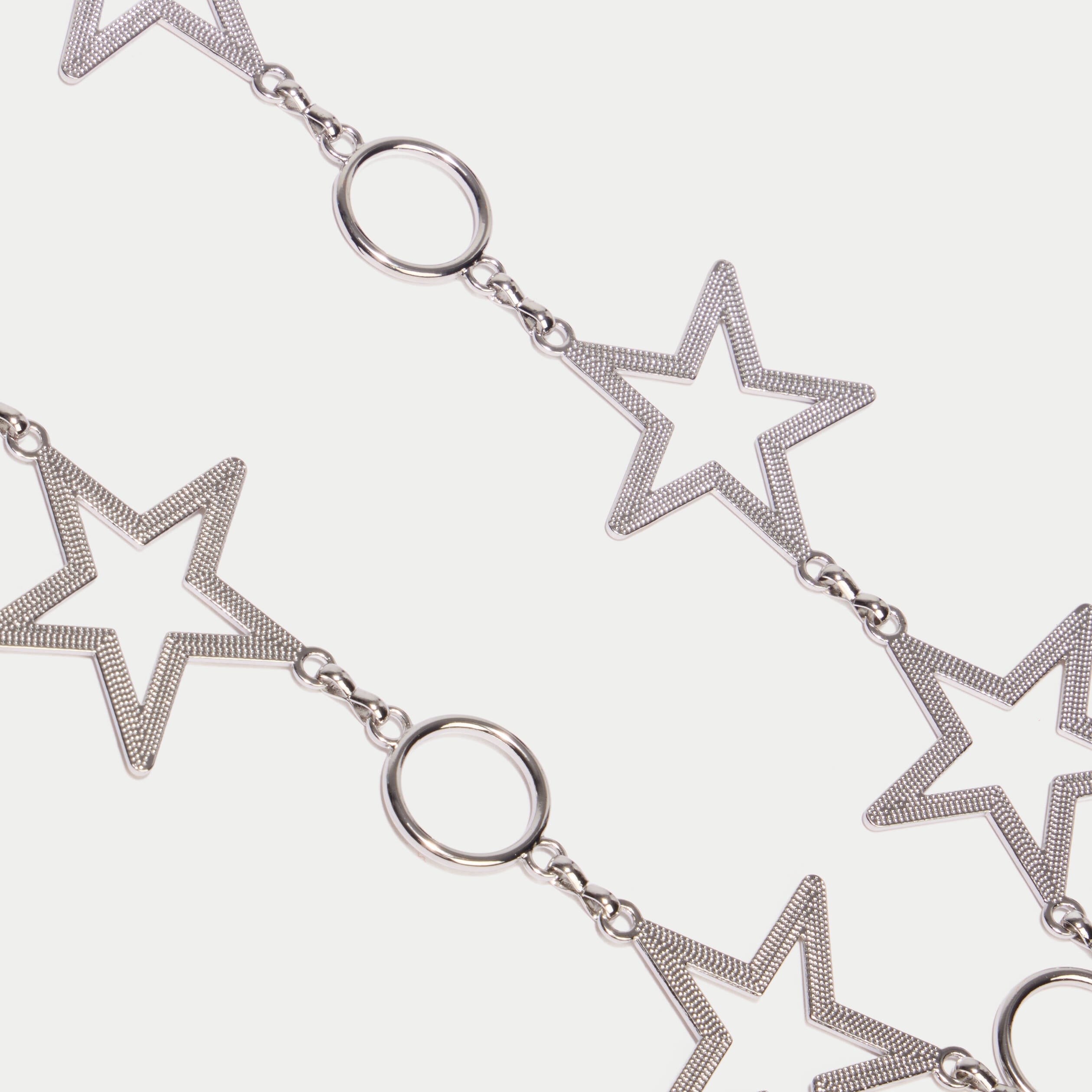 Ceinture fine avec cha&icirc;ne gris argent femme