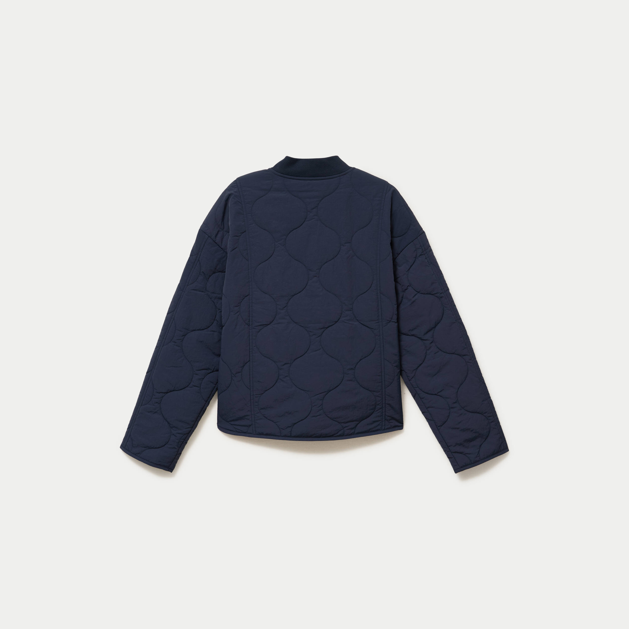 Veste ample manches longues bleu marine femme