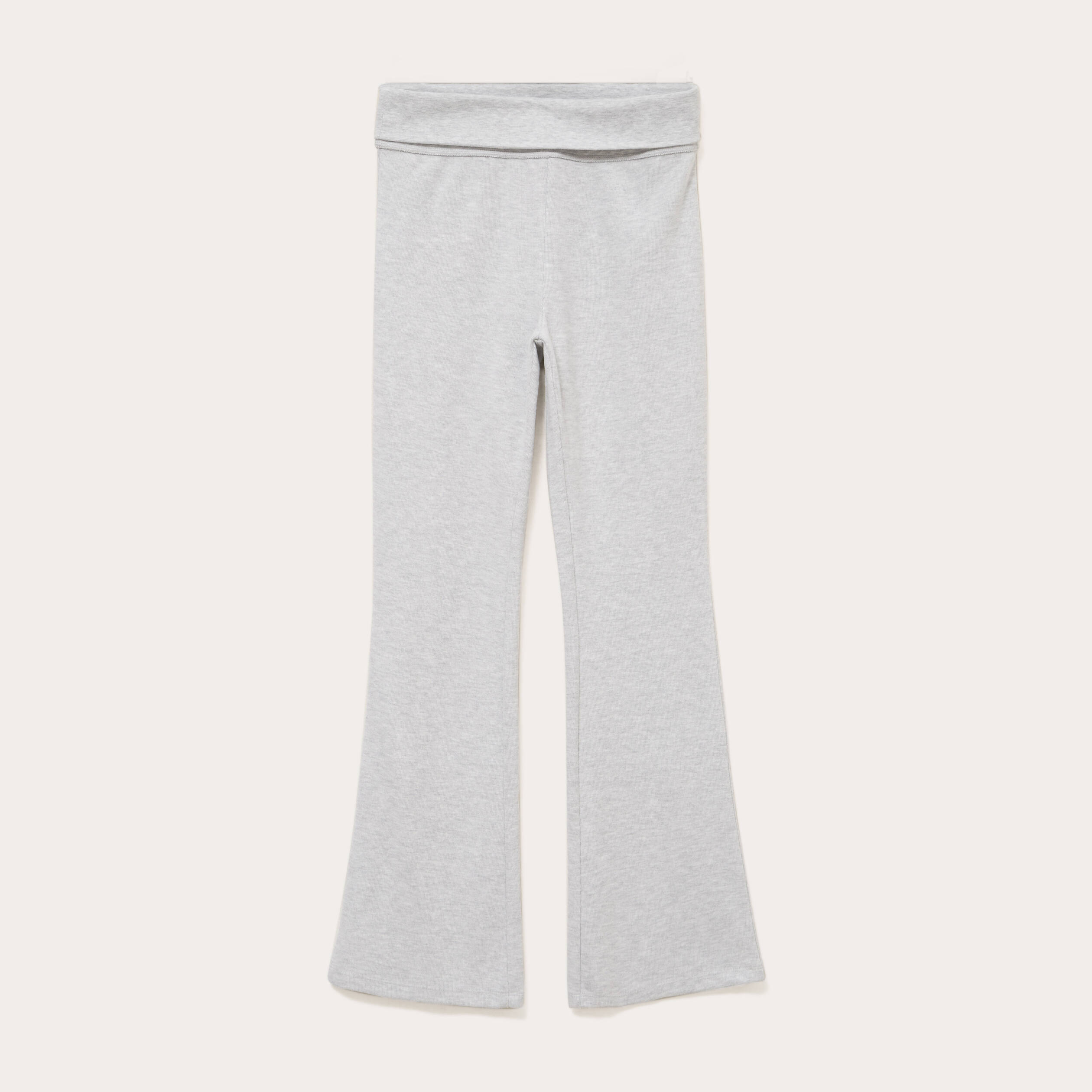 Pantalon bootcut taille standard gris clair femme