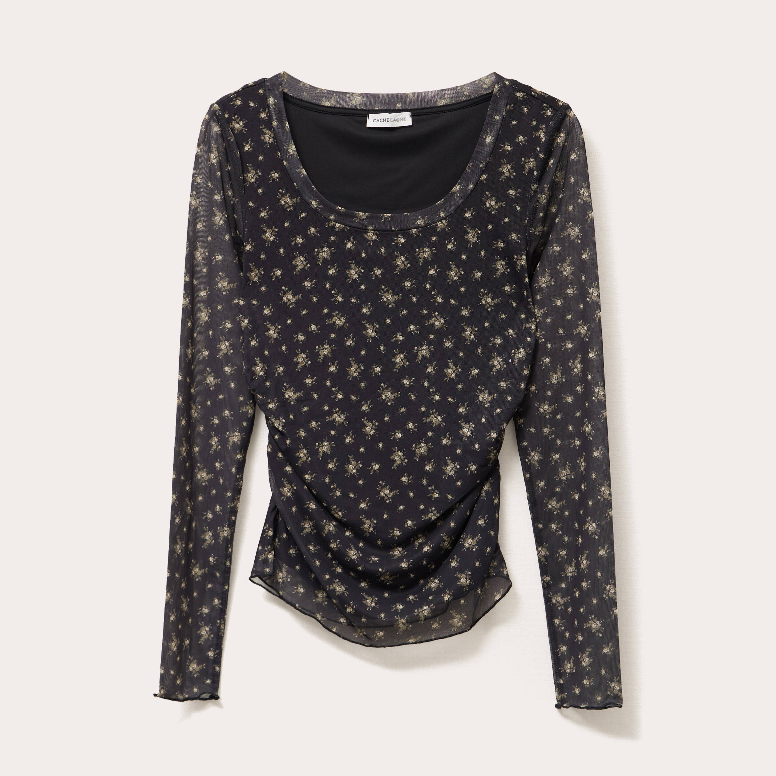 T-shirt manches longues noir femme