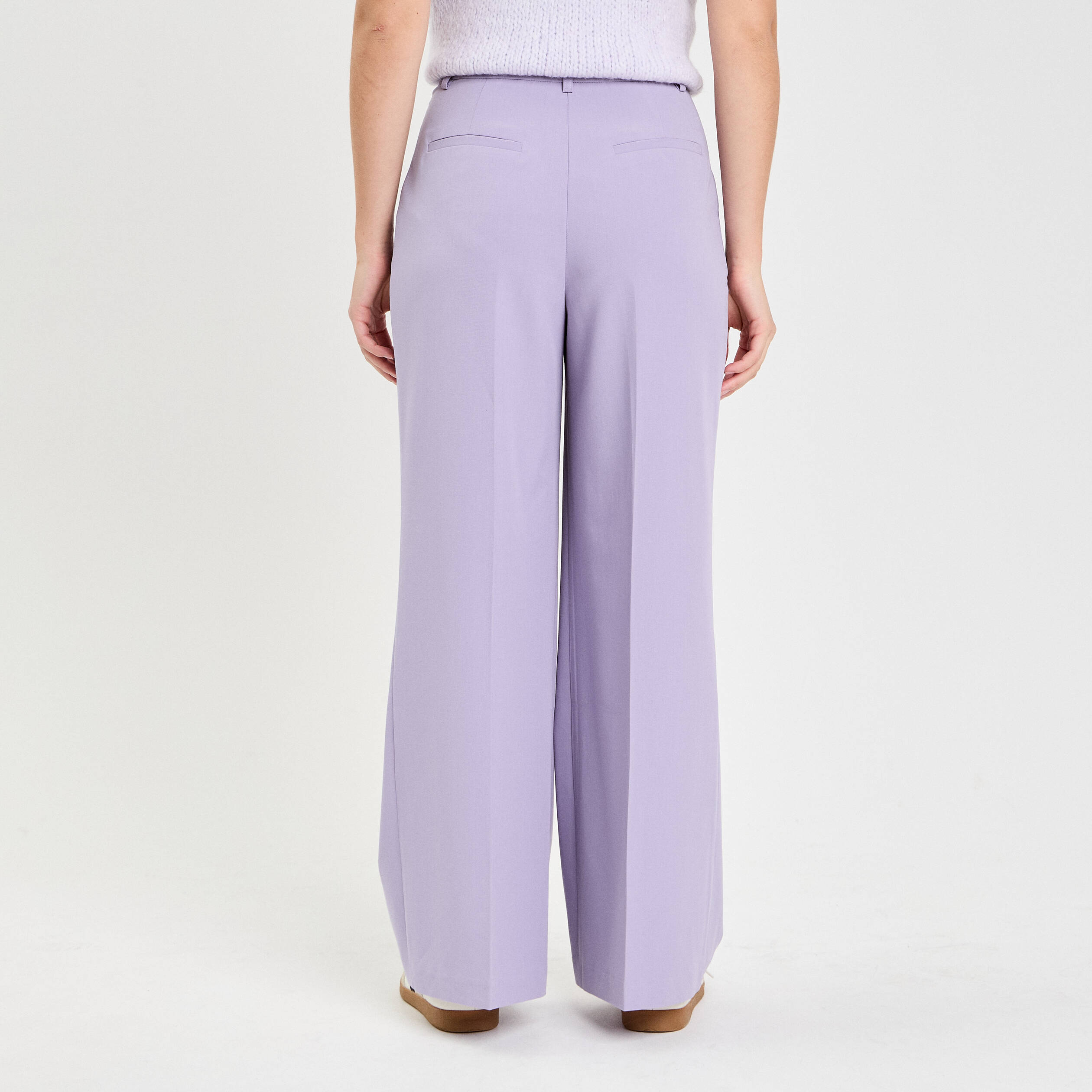 Pantalon large &agrave; pinces parme femme