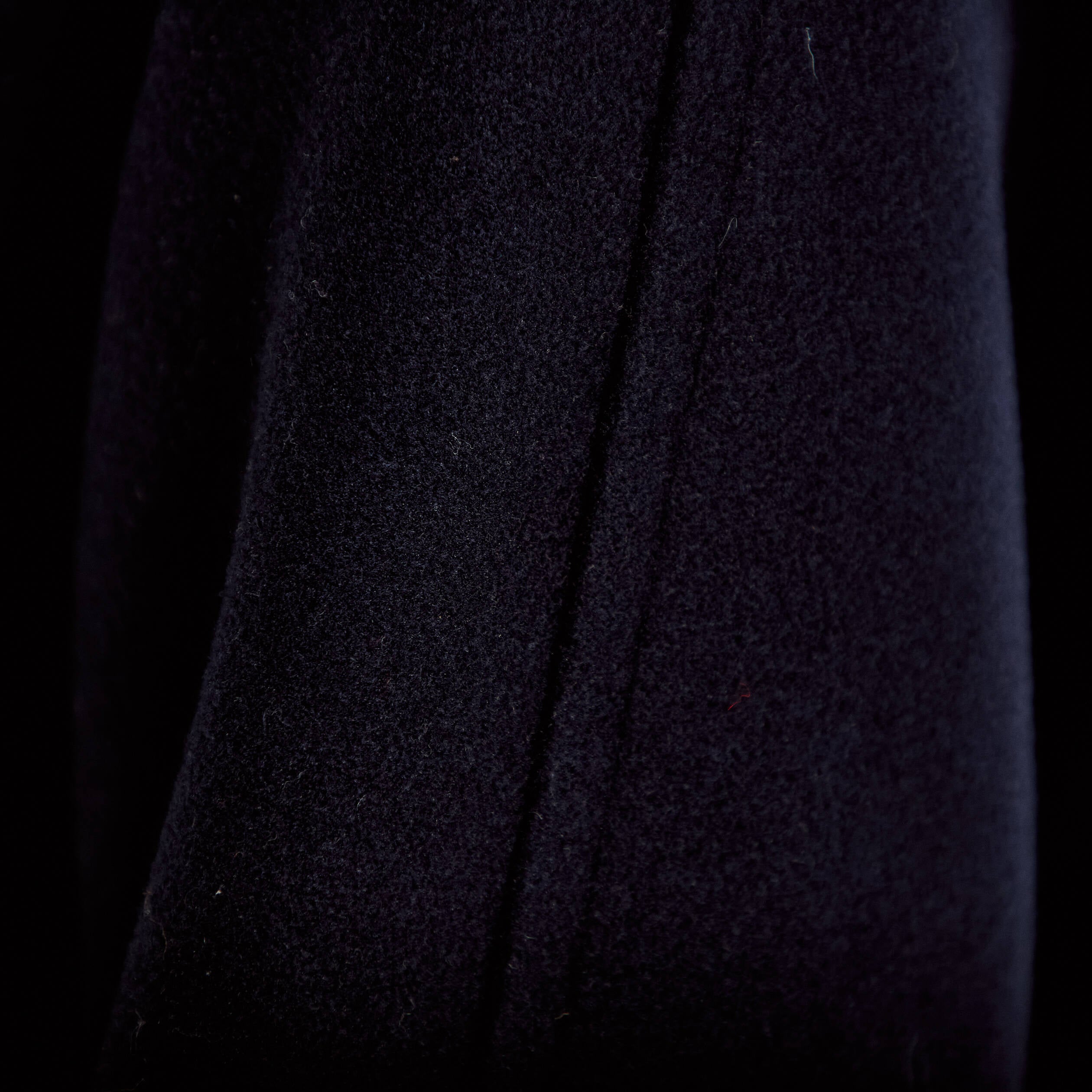 Veste chin&eacute;e col montant manches longues bleu marine femme