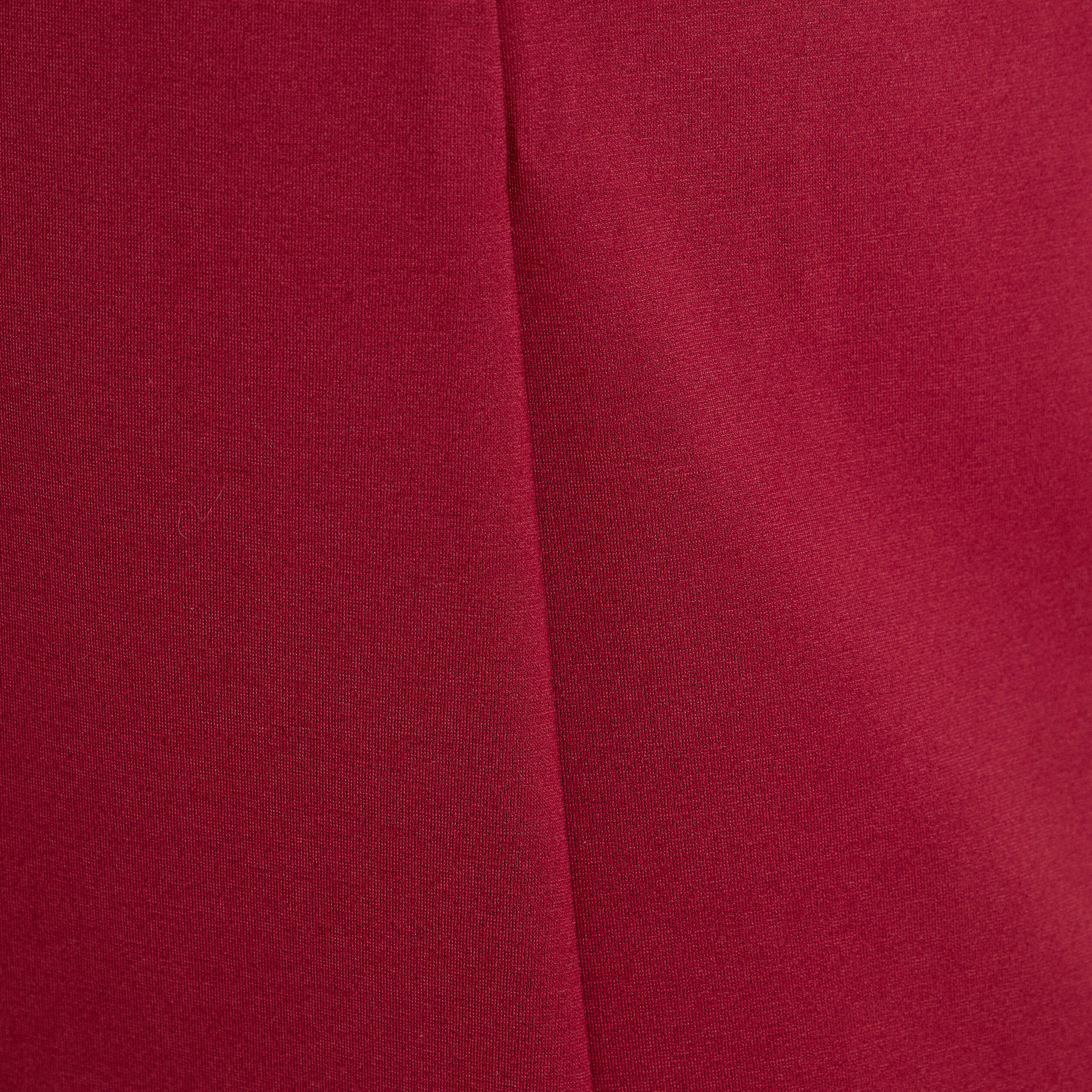 Jupe courte &eacute;vas&eacute;e stretch rouge fonc&eacute; femme