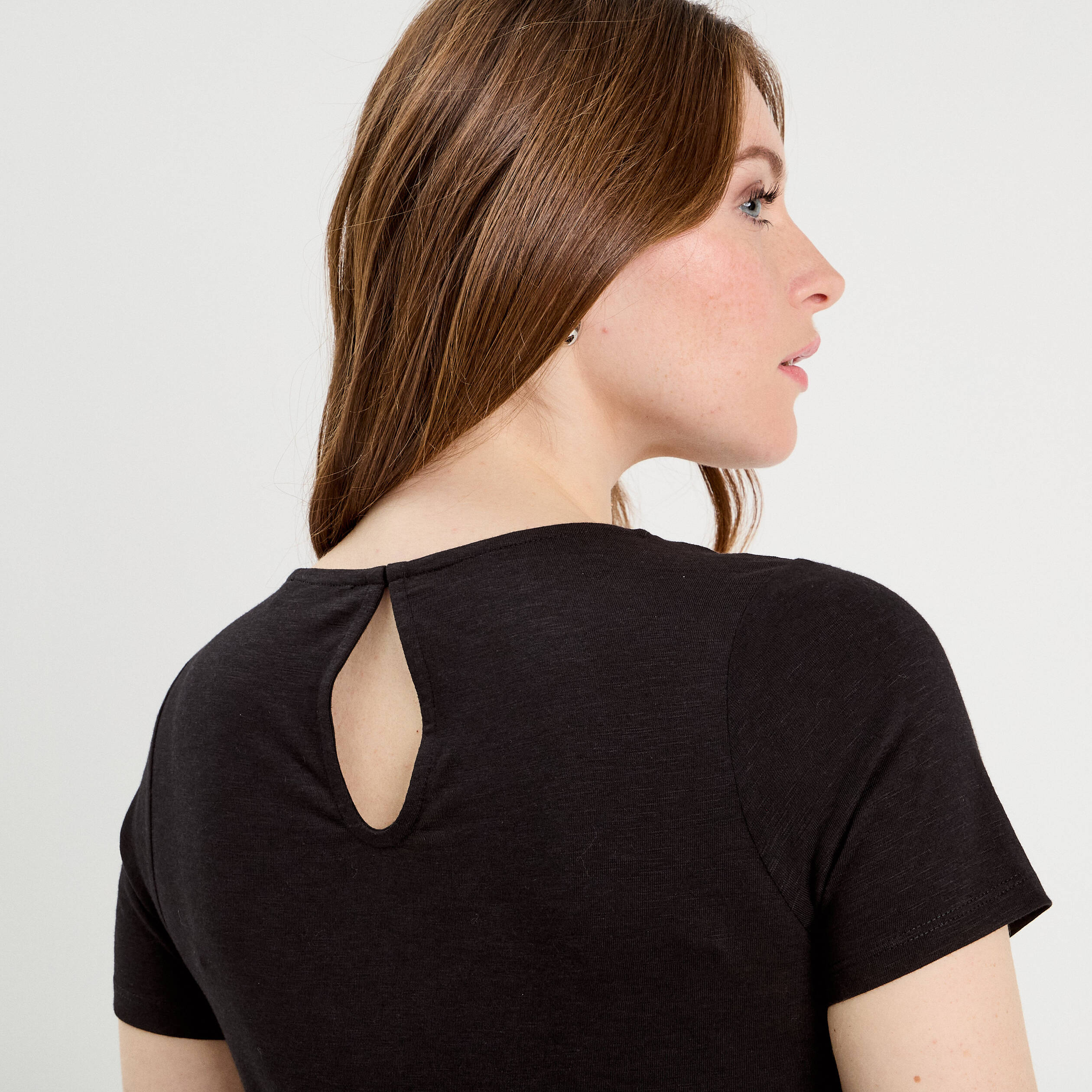 T-shirt manches courtes noir femme