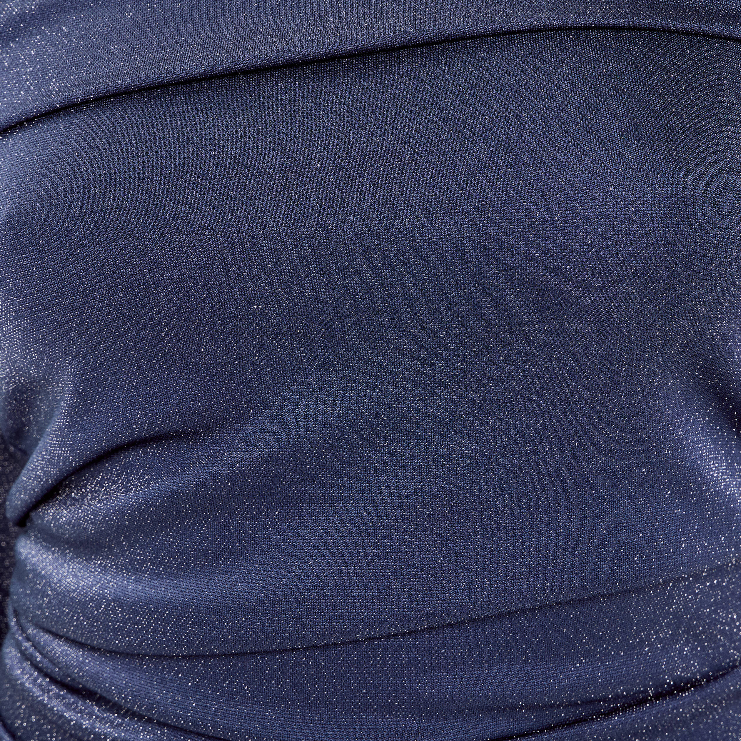 Combishort col bardot fils m&eacute;tallis&eacute;s bleu fonc&eacute; femme