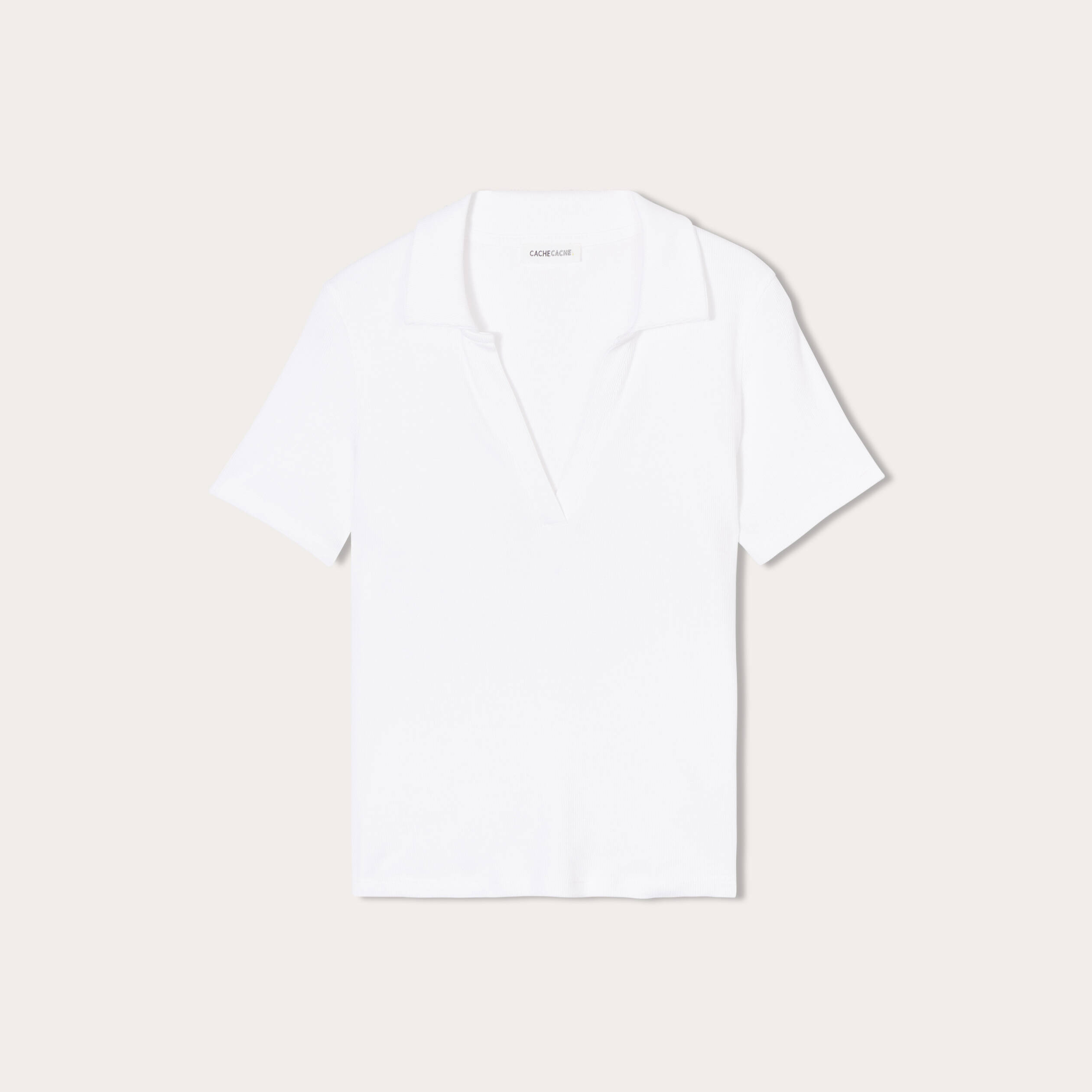 T-shirt manches courtes ecru femme