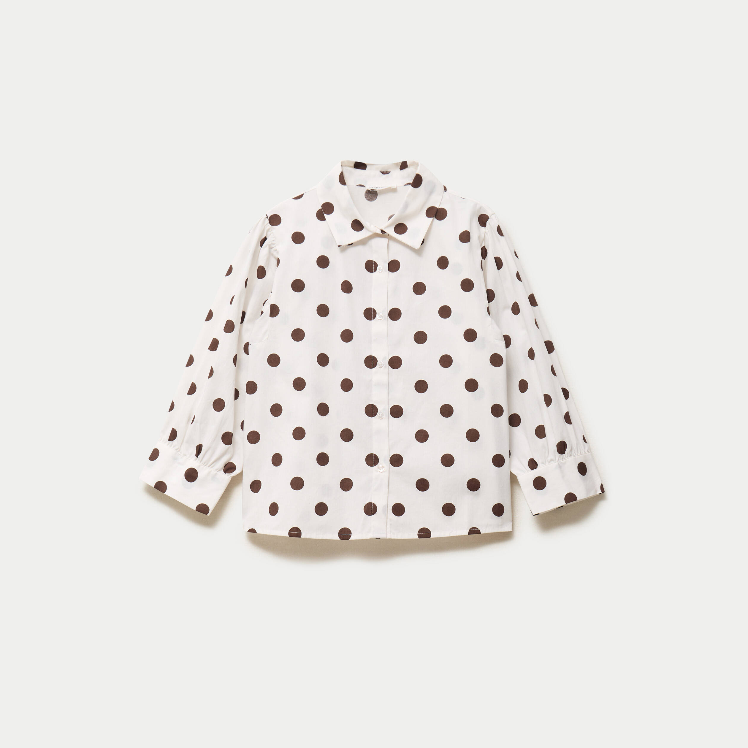 Chemise droite manches longues blanc femme