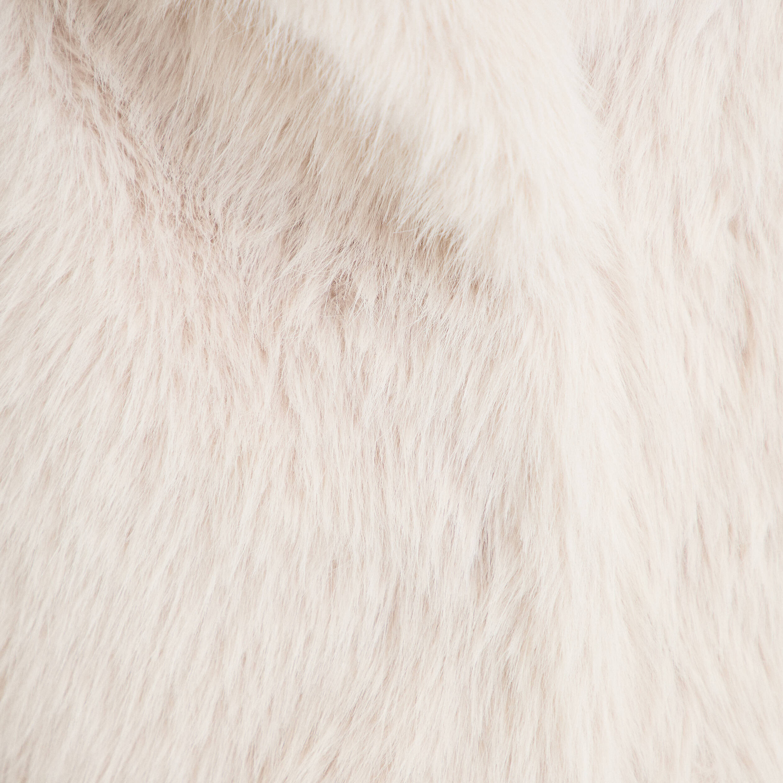 Manteau fausse fourrure ivoire femme