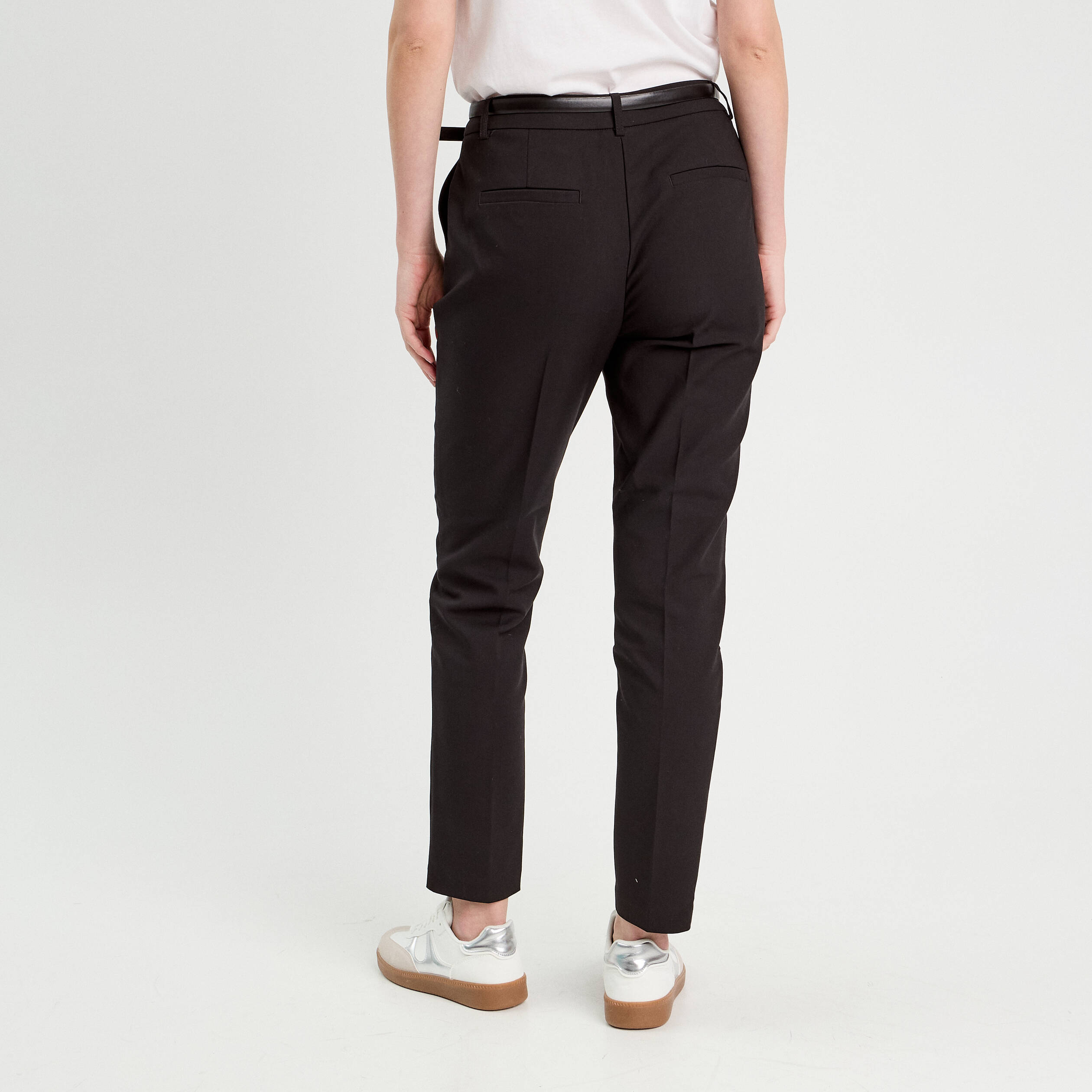Pantalon Cigarette Ceintur Noir Femme Cache Cache