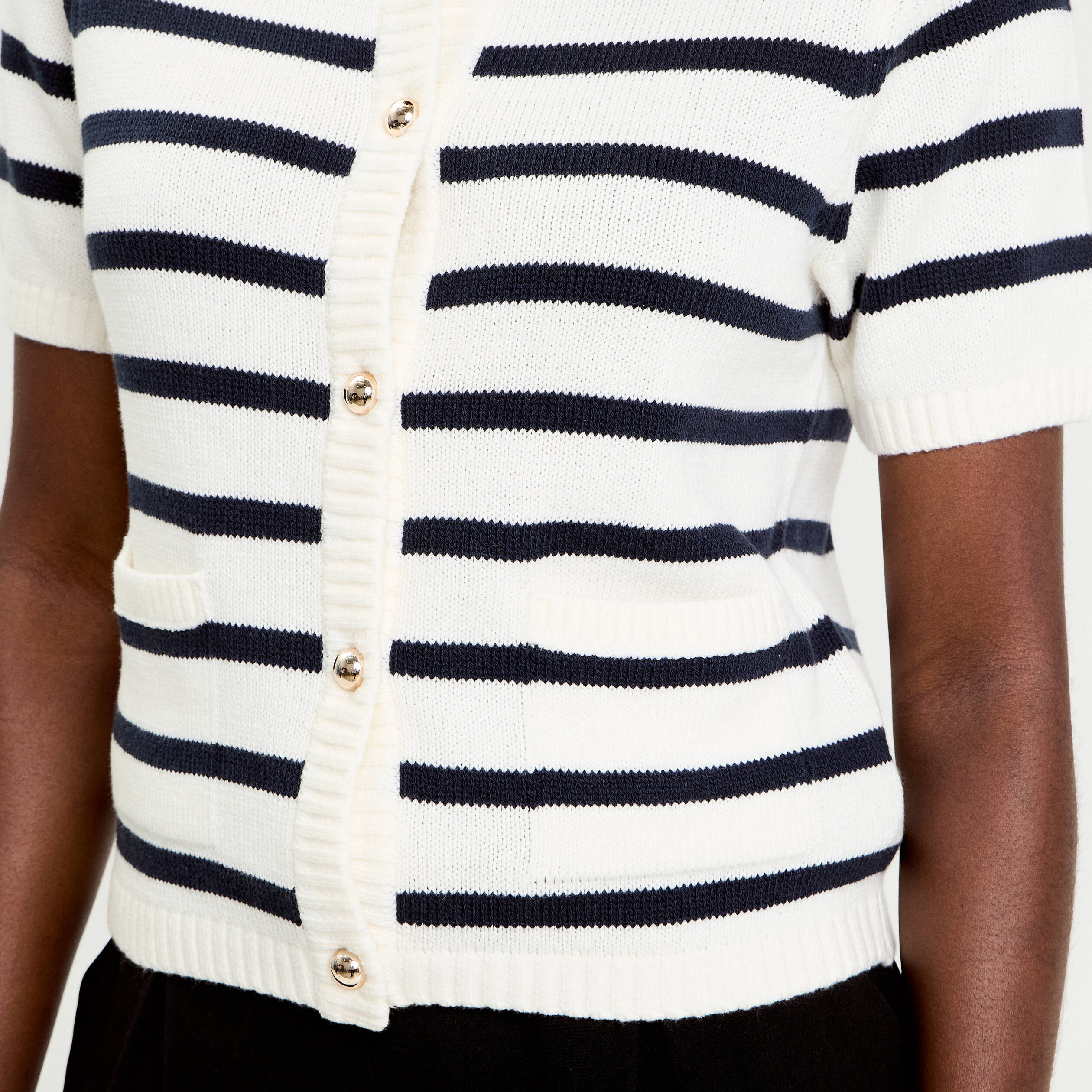 Gilet manches courtes blanc femme