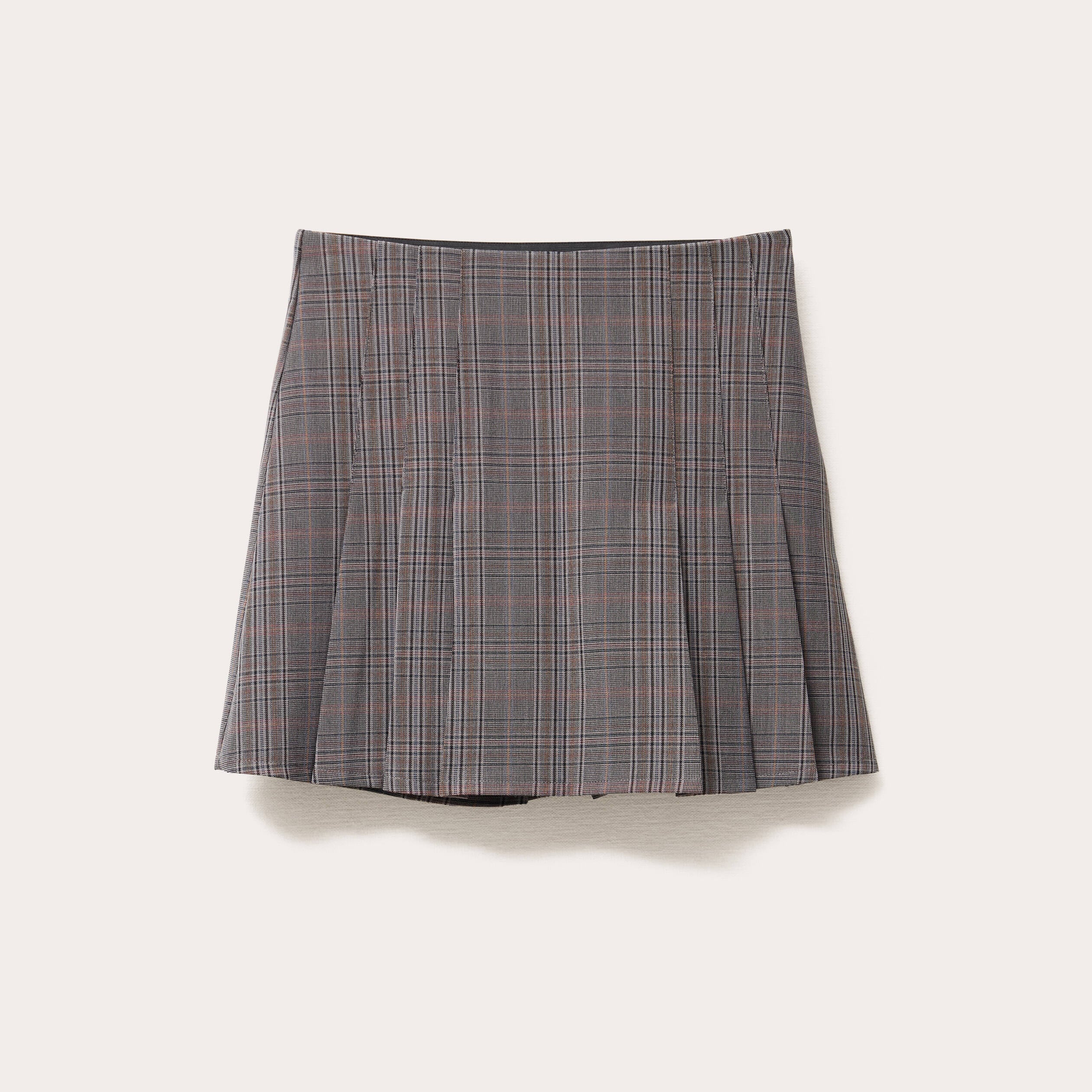 Jupe &eacute;vas&eacute;e avec plis gris fonc&eacute; femme