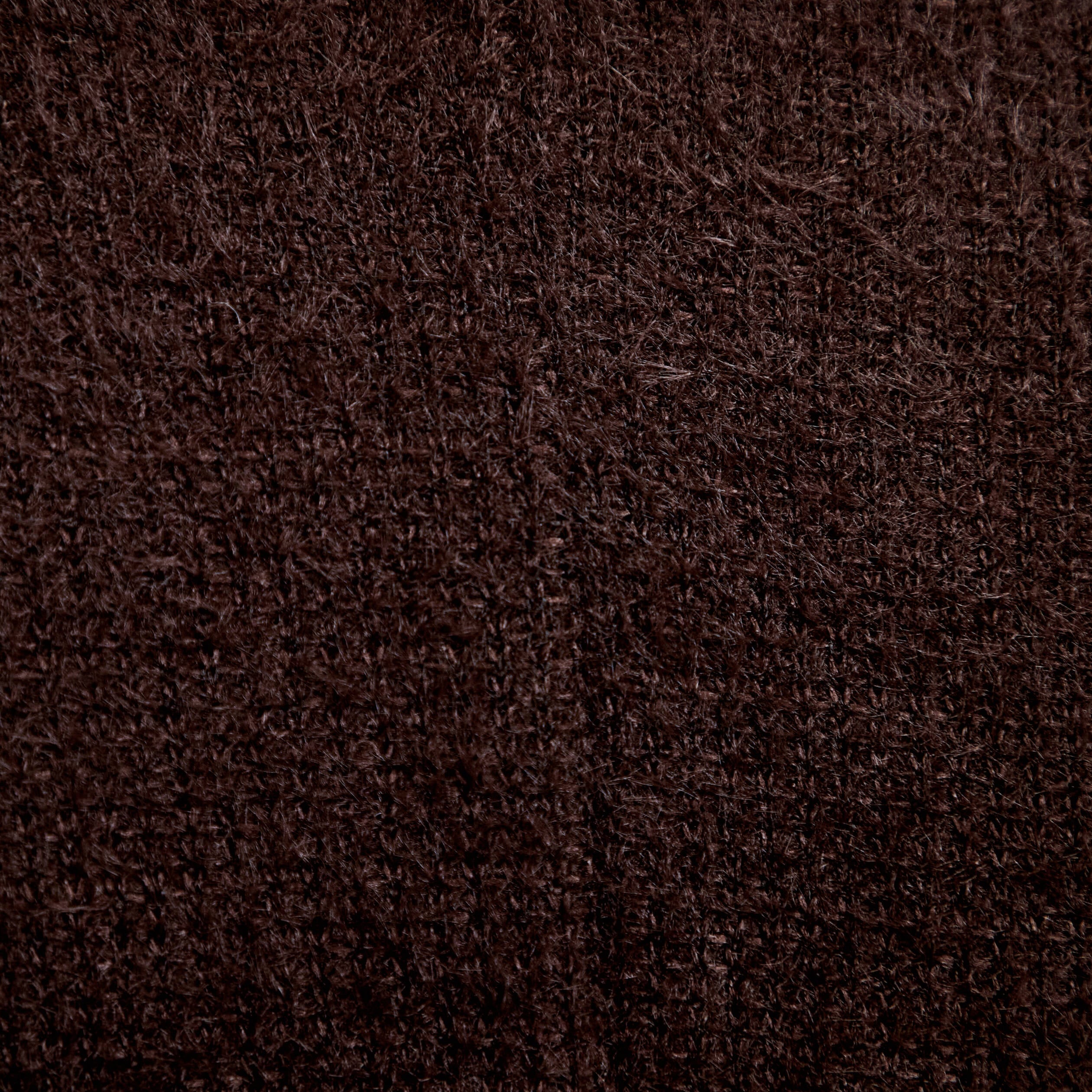 Pull 2-en-1 manches longues col rond marron fonc&eacute; femme