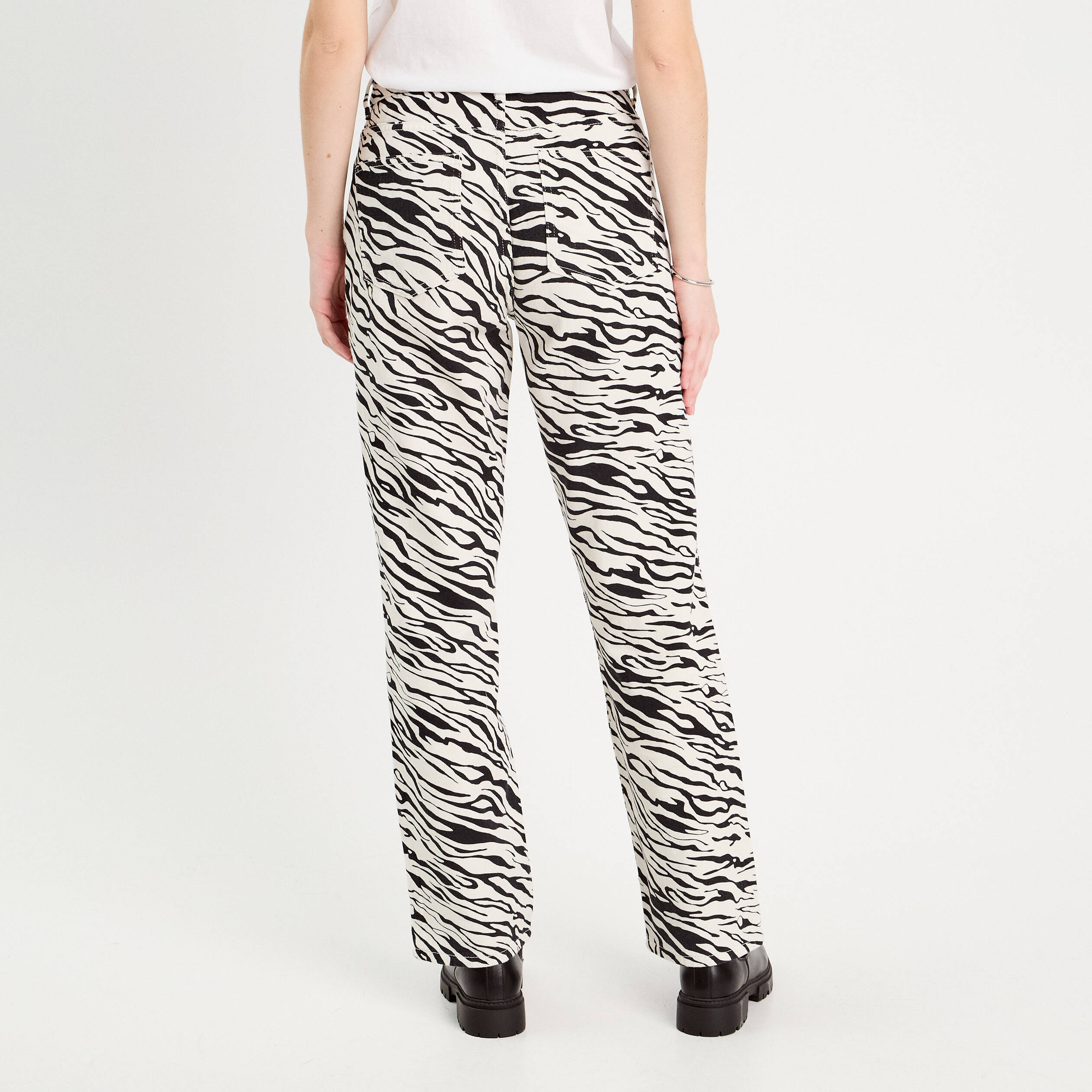 Pantalon large blanc femme
