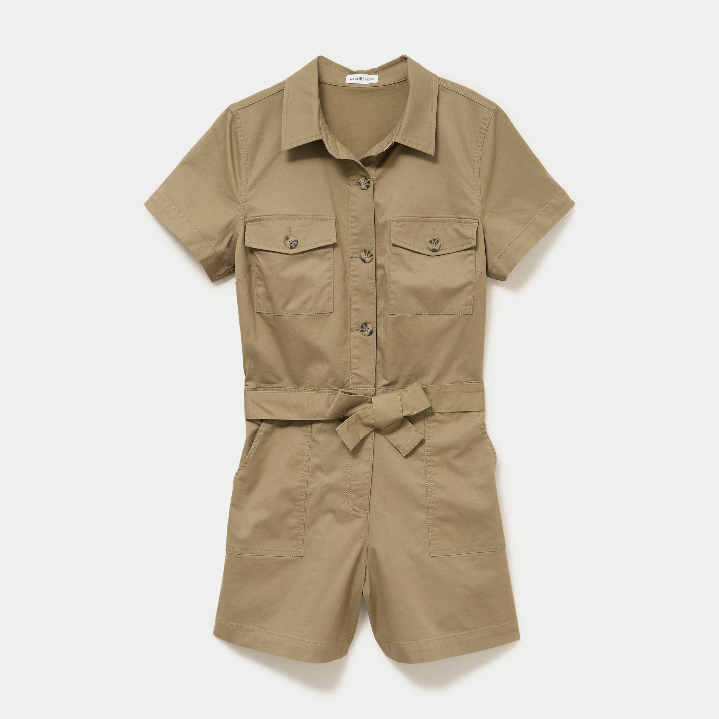 Combishort vert femme