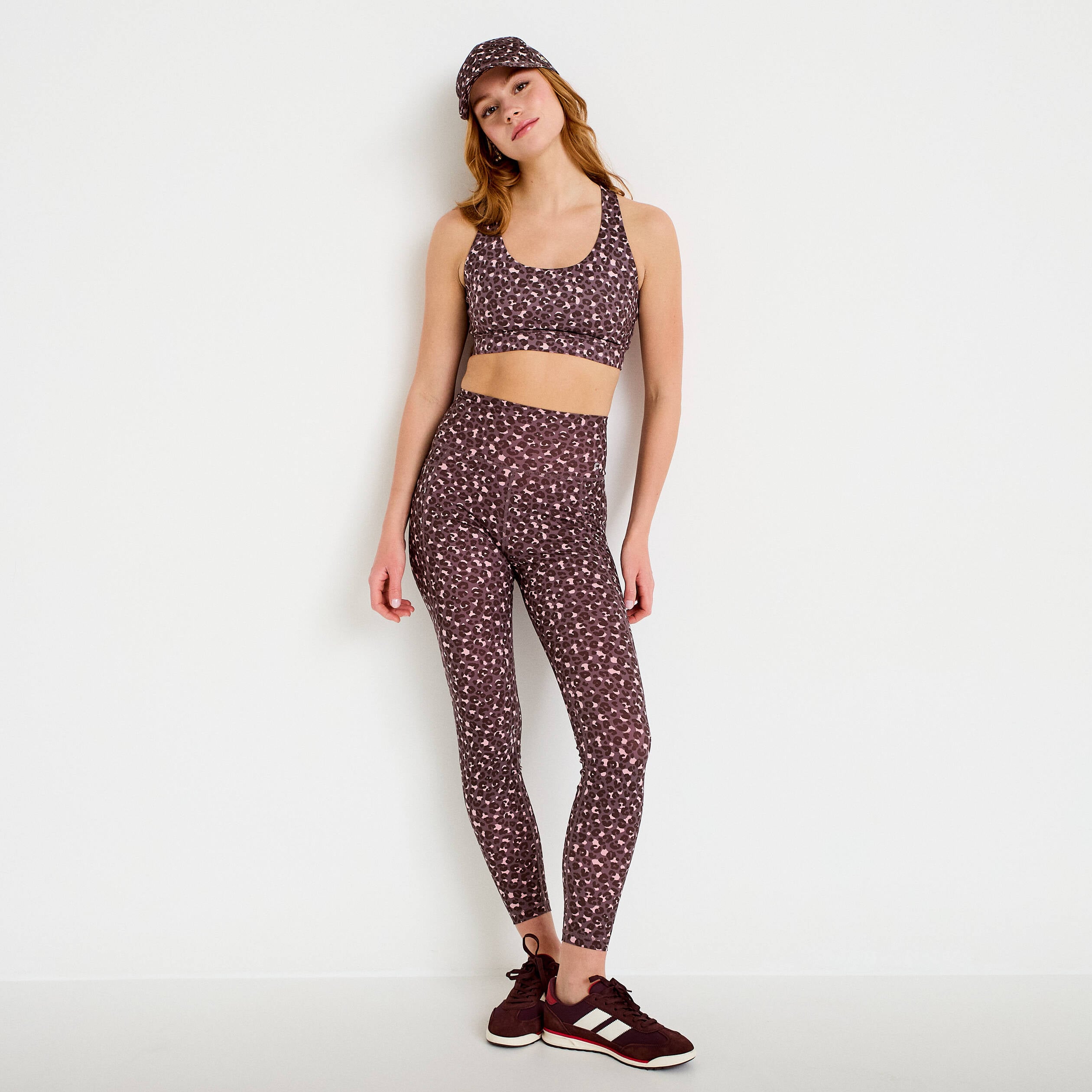 Legging taille haute violet femme