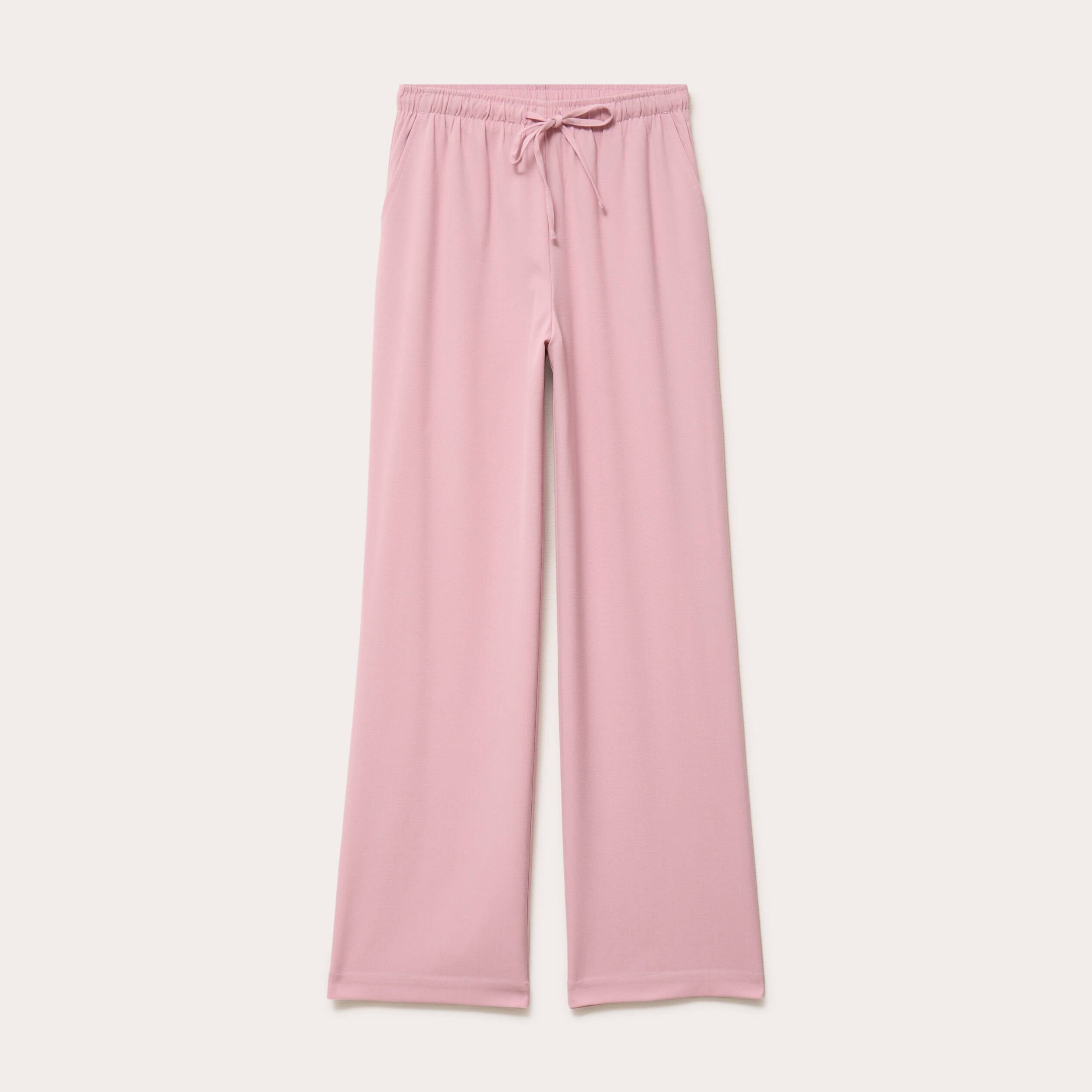 Pantalon large vieux rose femme
