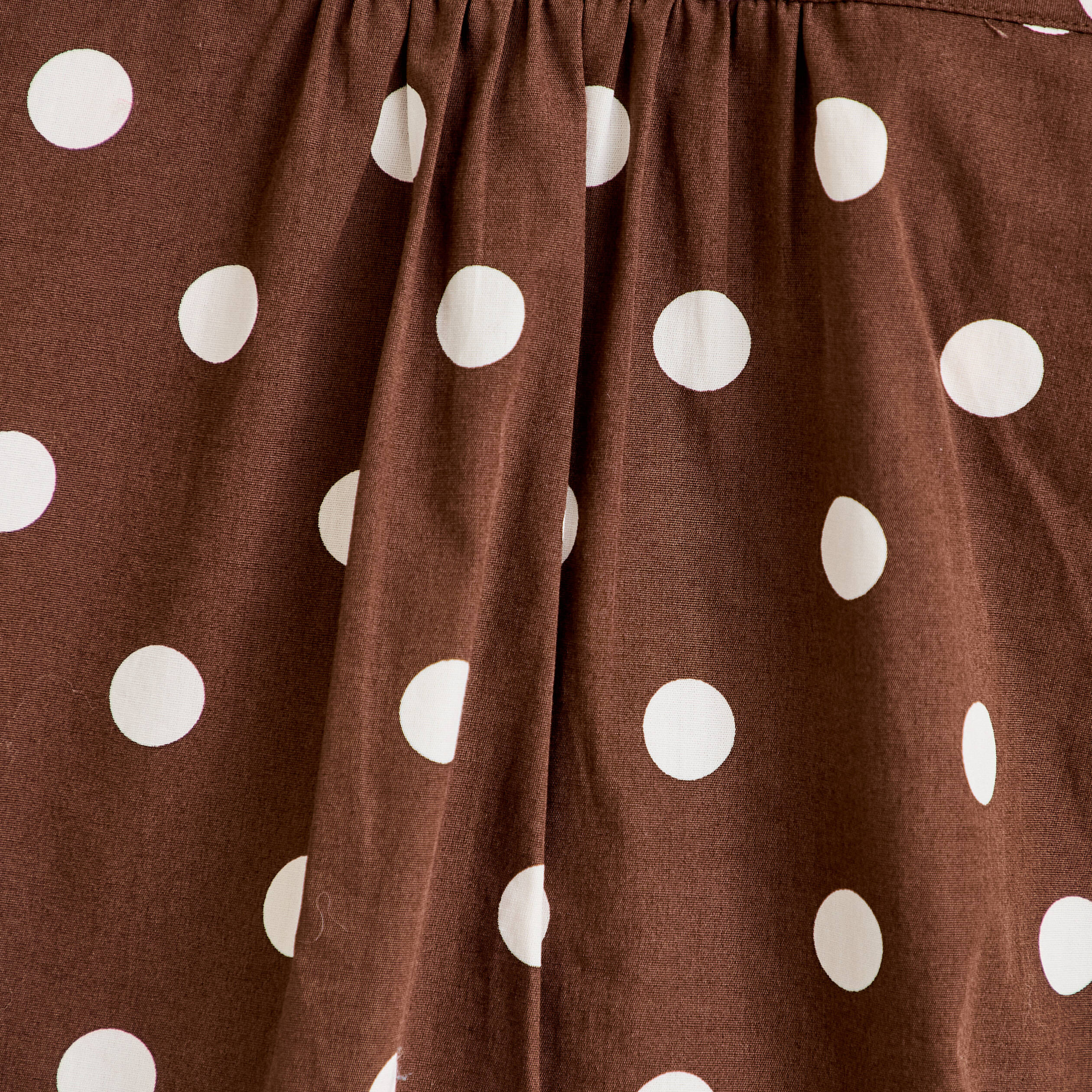 Chemise droite manches longues marron femme