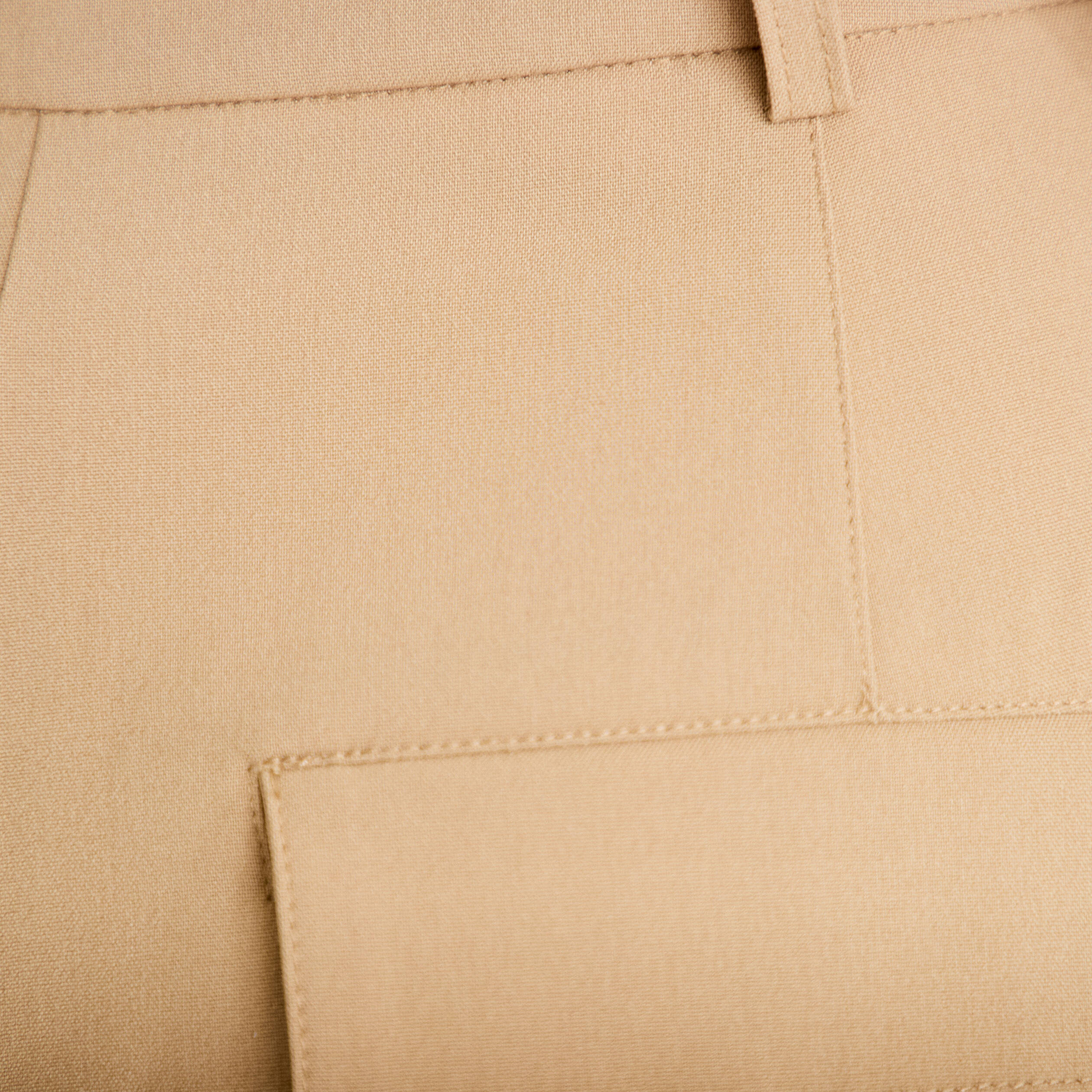 Pantalon barrel beige femme
