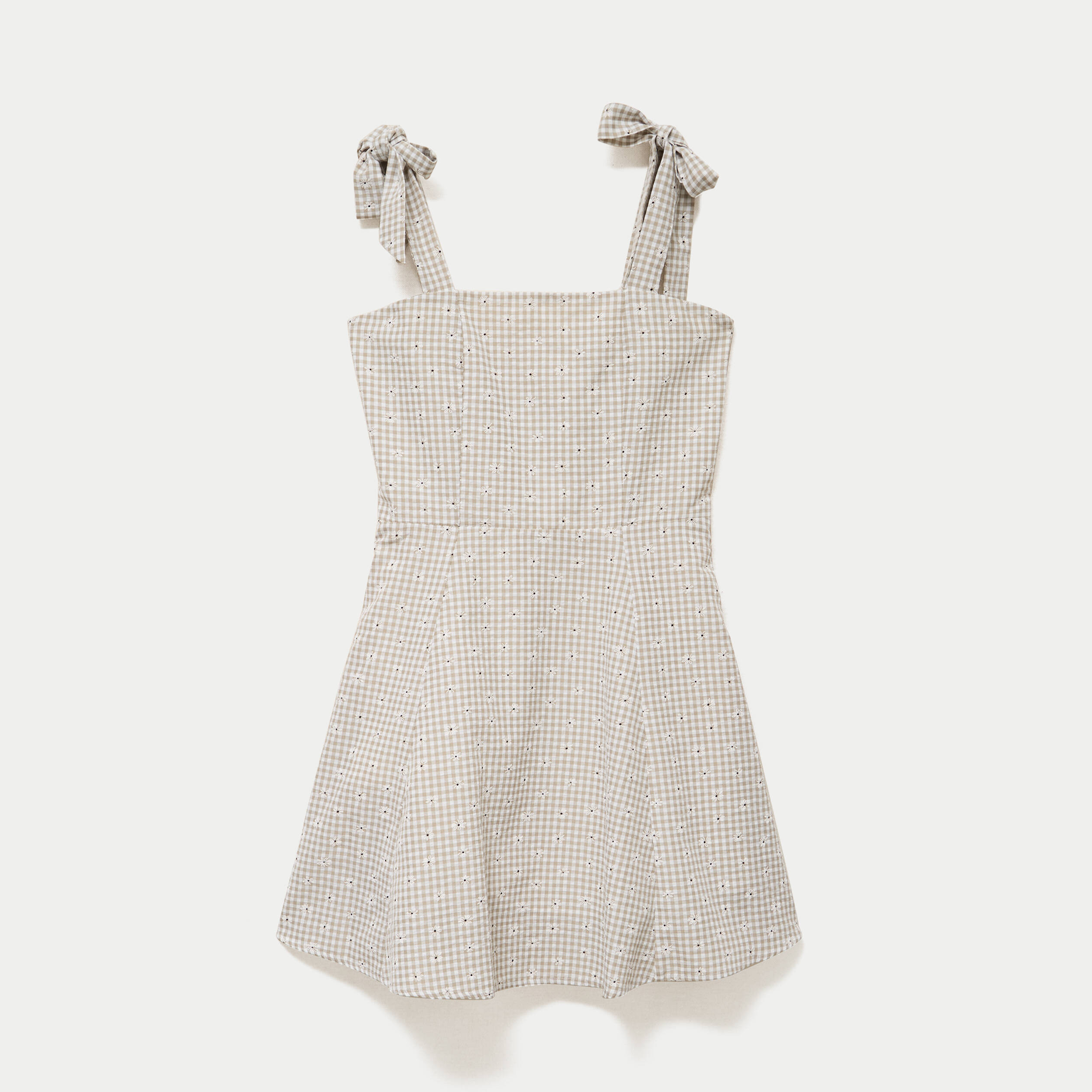 Robe patineuse courte &agrave; fines bretelles gris femme