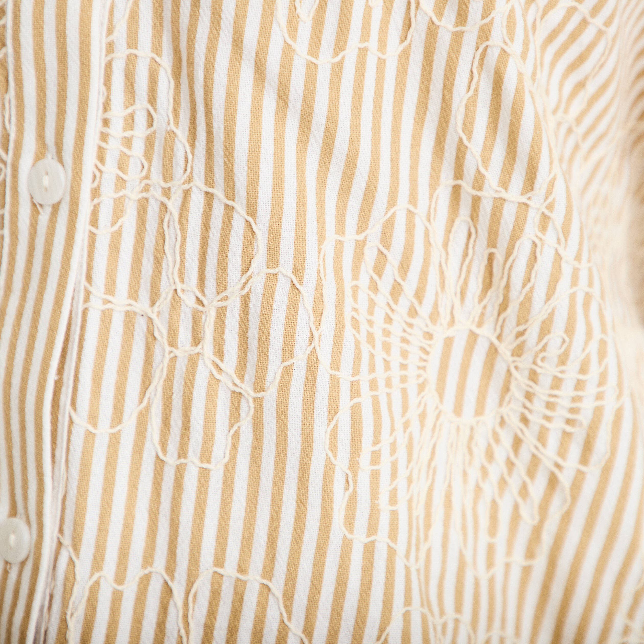 Blouse boyfriend manches 3/4 beige moyen femme
