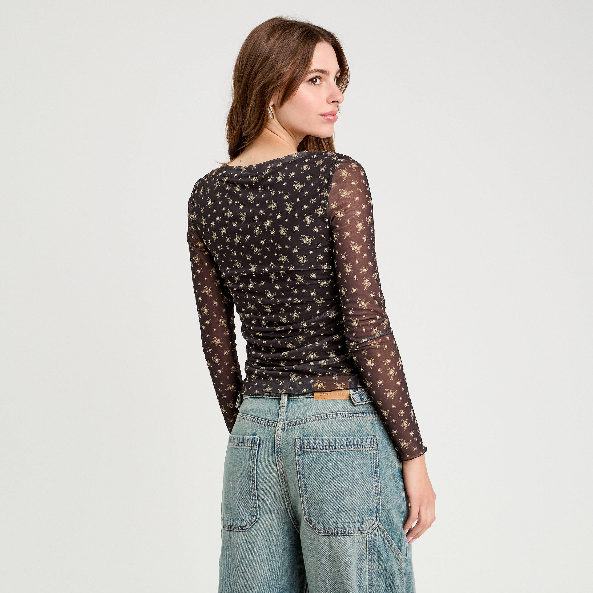 T-shirt manches longues noir femme