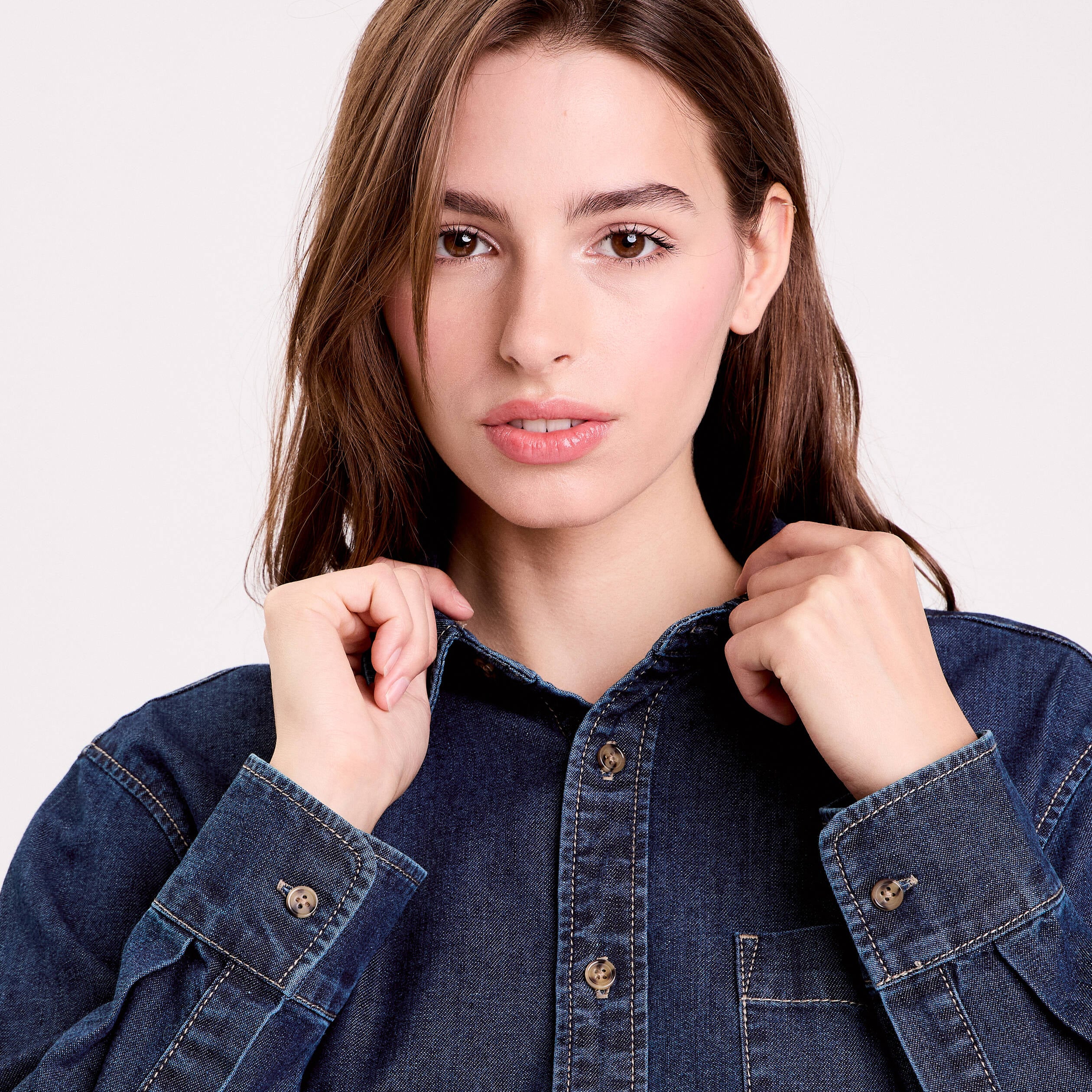 Chemise denim stone femme