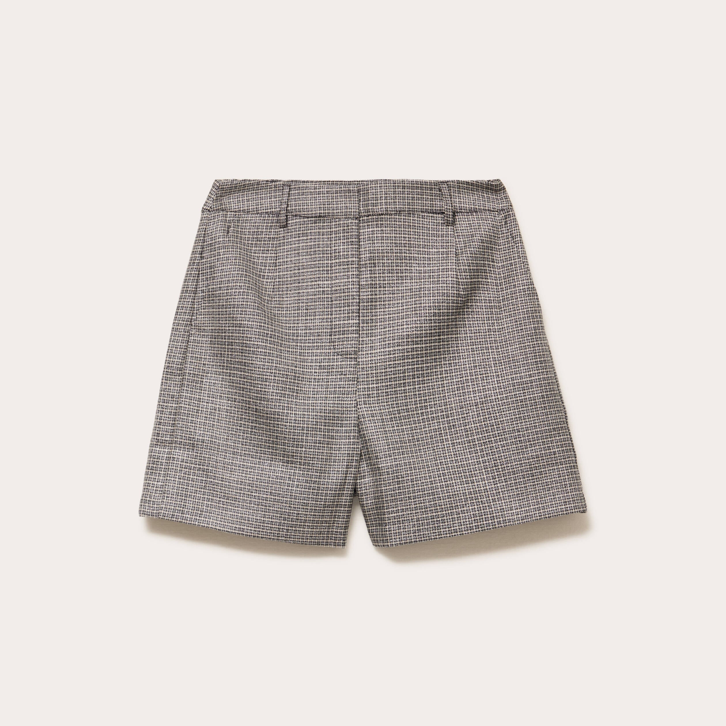 Short regular taille standard tweed noir femme