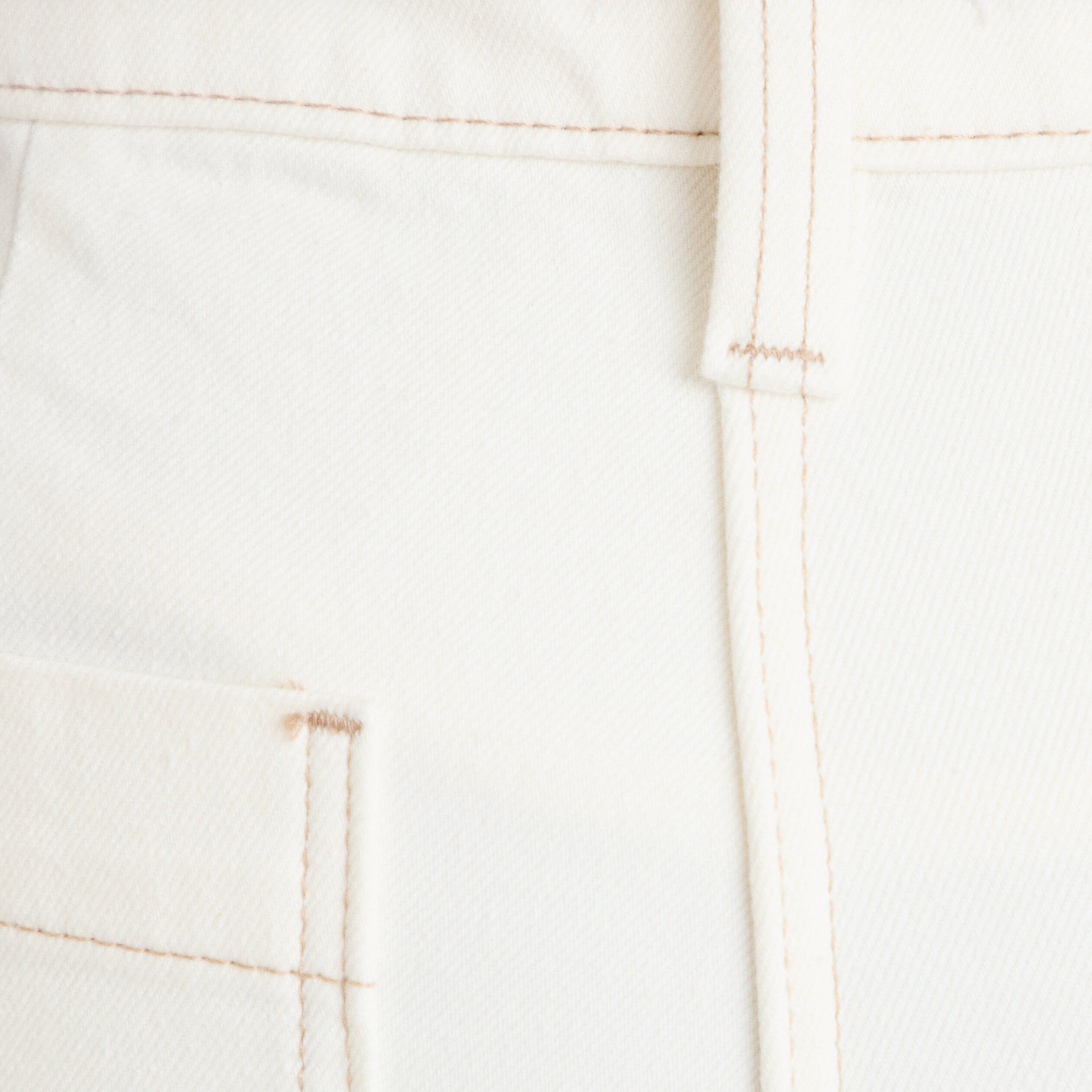 Jean bootcut taille haute denim blanc femme