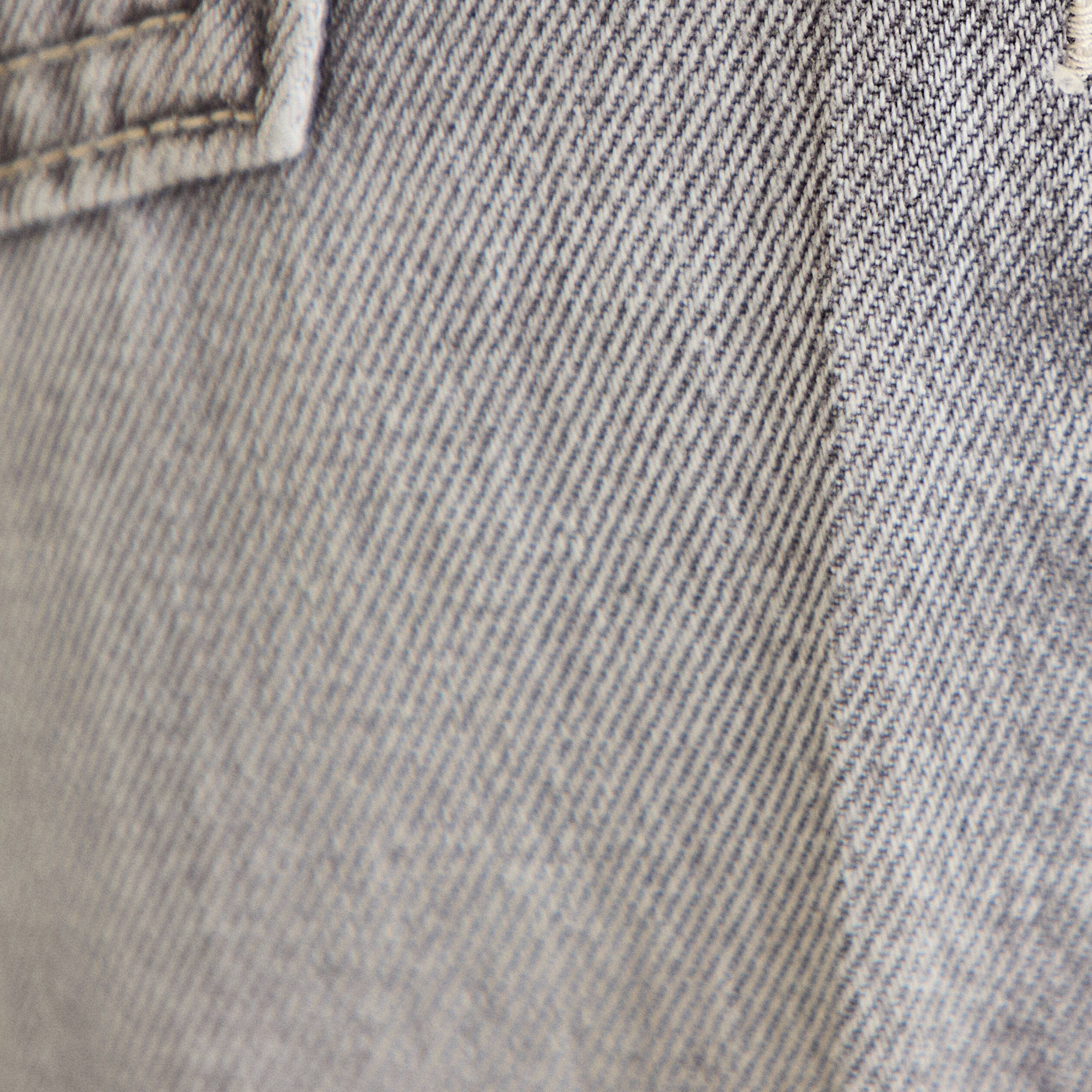Jean wide leg taille basse denim gris clair femme