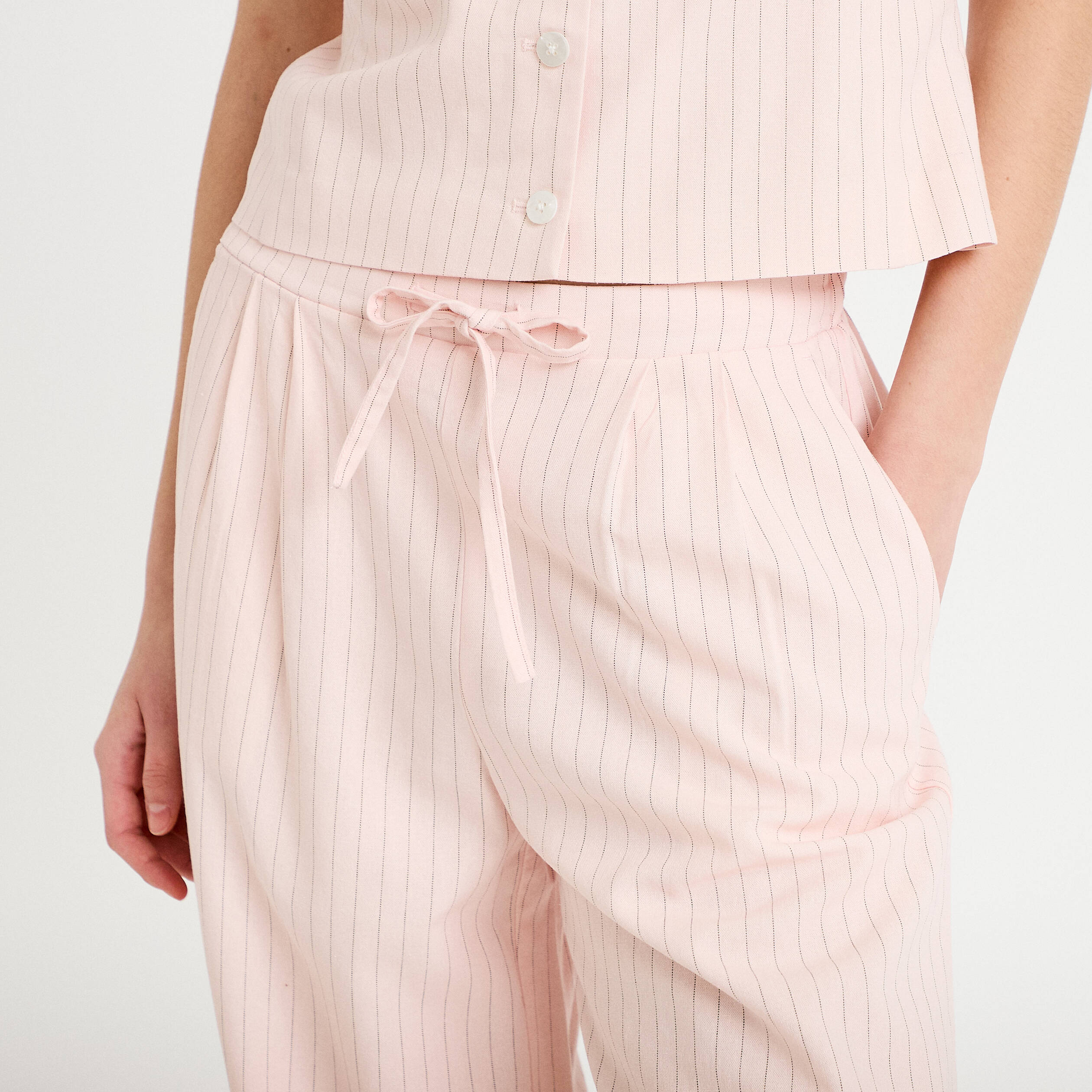 Pantalon large rose femme
