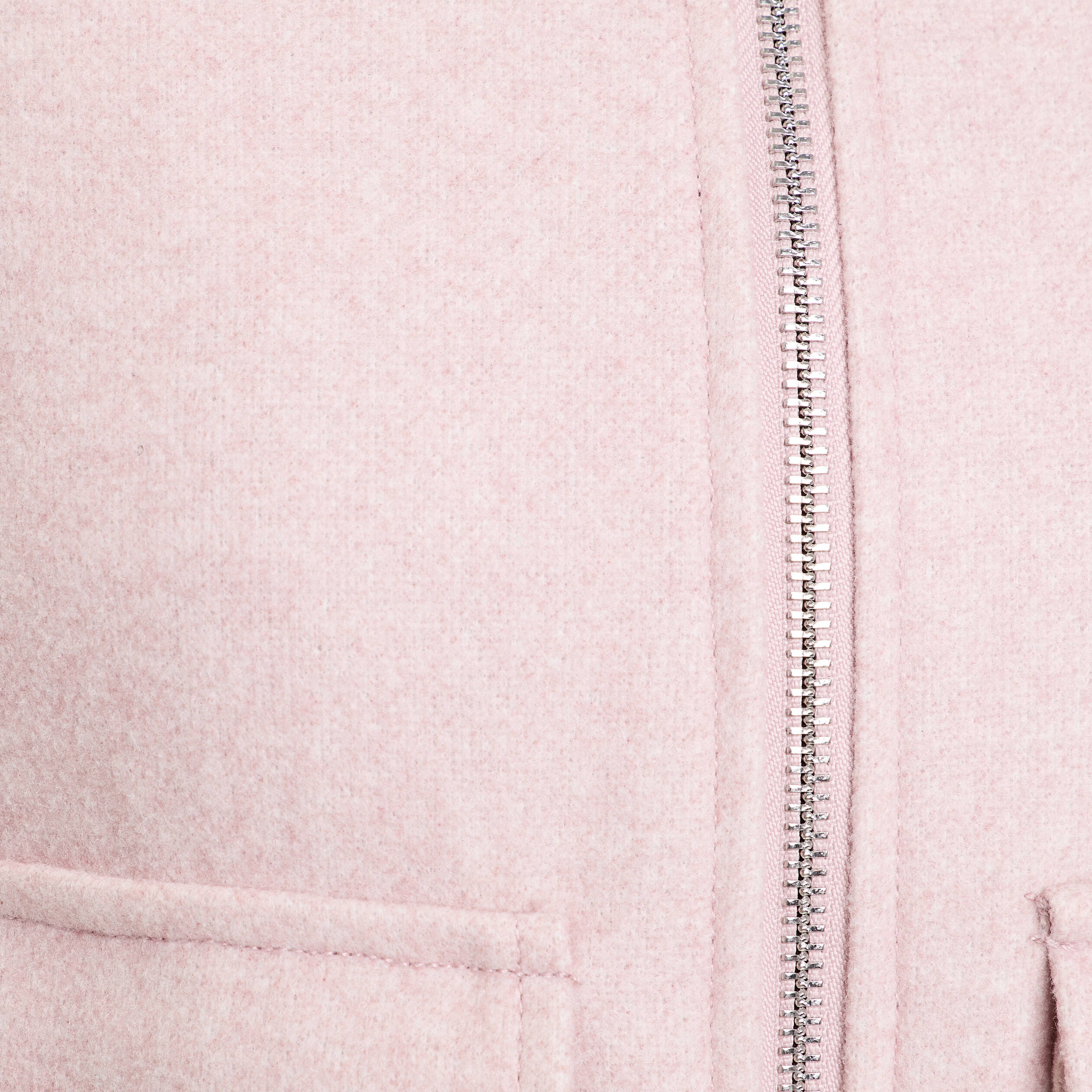 Veste zipp&eacute;e rose poudr&eacute;e femme