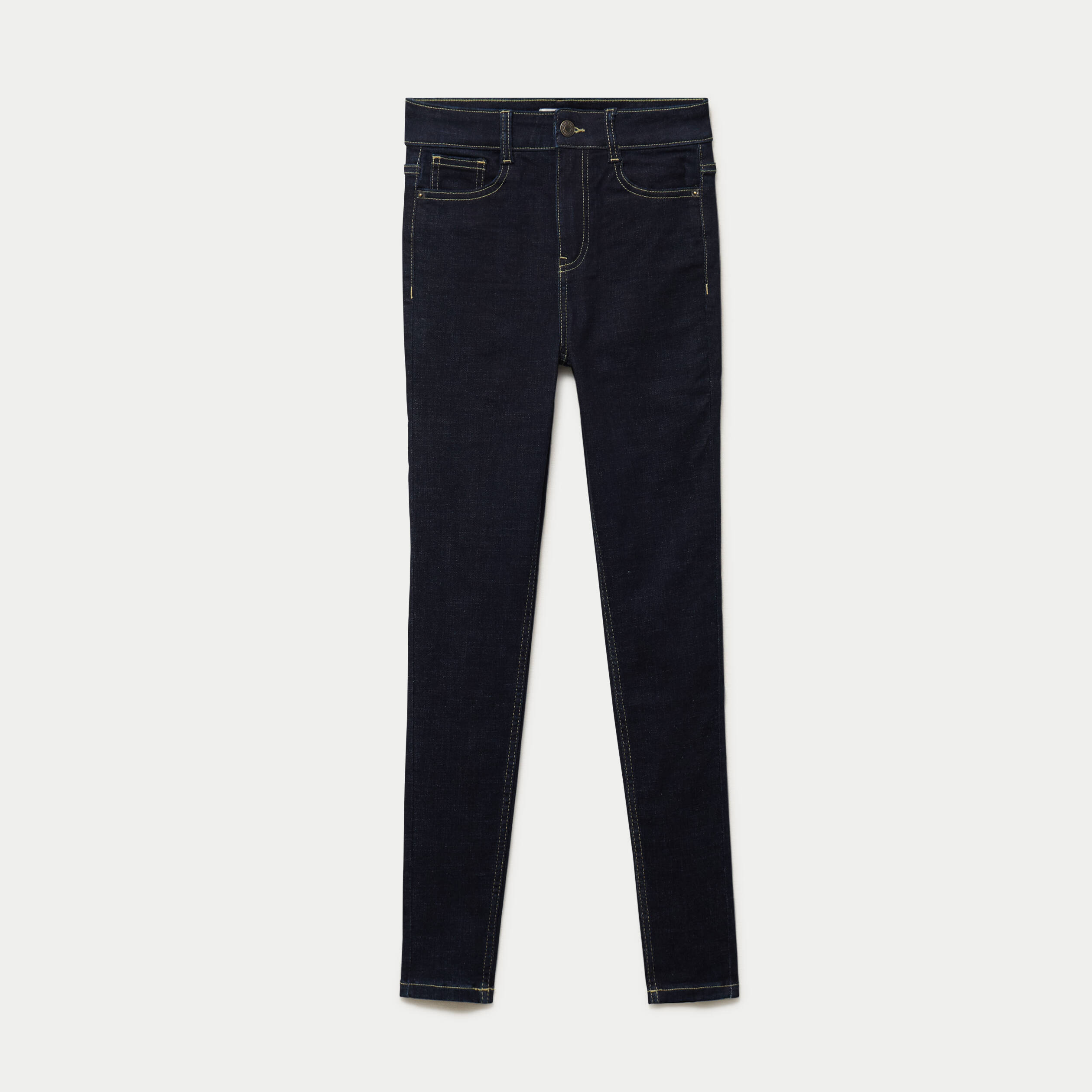 Jean skinny taille haute denim brut rinse femme