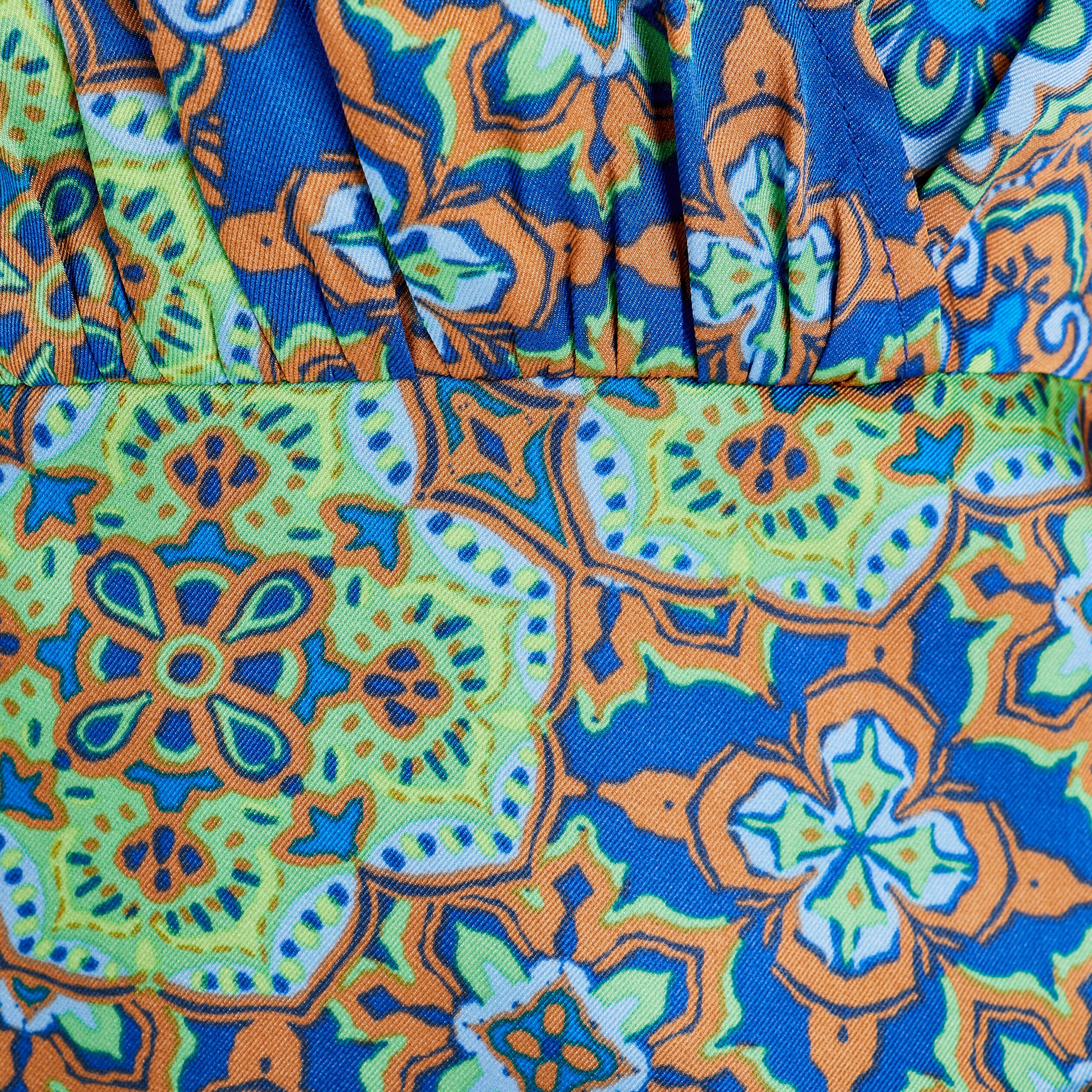 Robe droite drap&eacute;e satin bleu roi femme