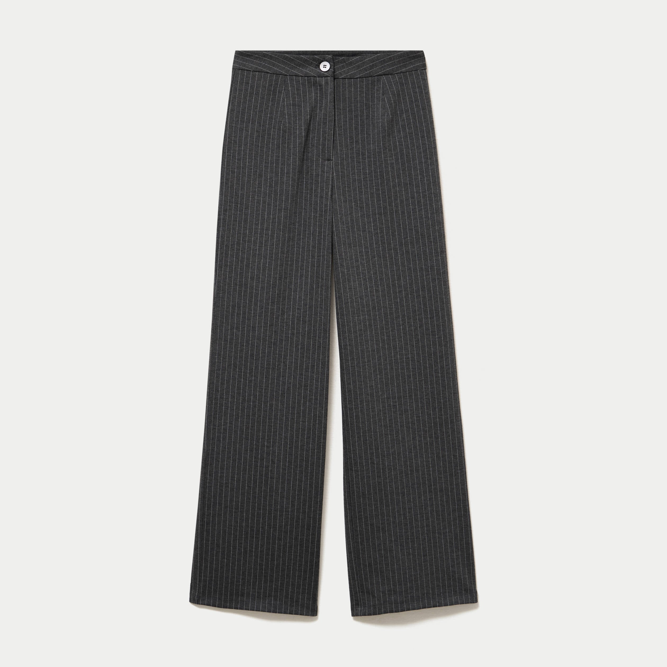 Pantalon bootcut taille haute gris fonc&eacute; femme