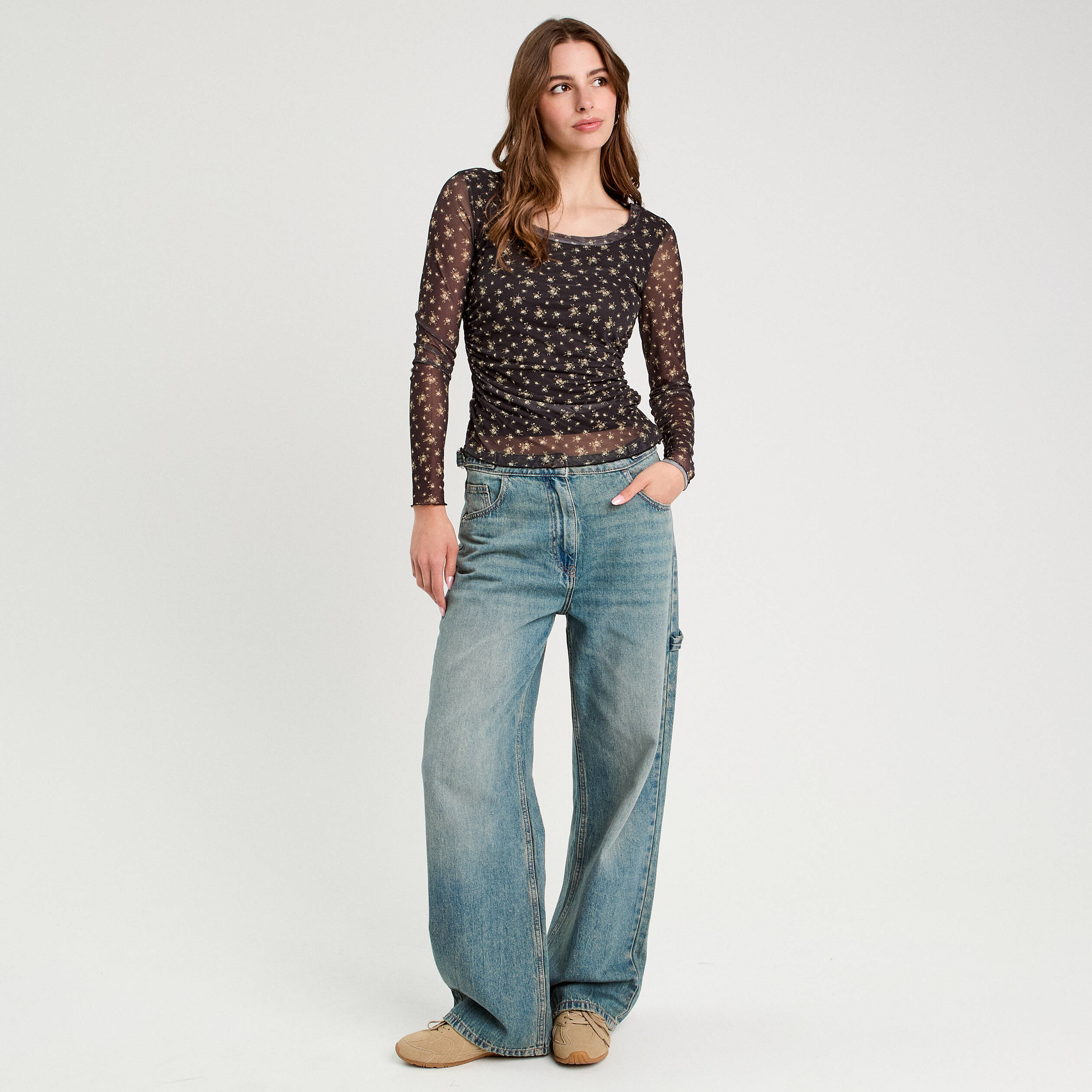 T-shirt manches longues noir femme