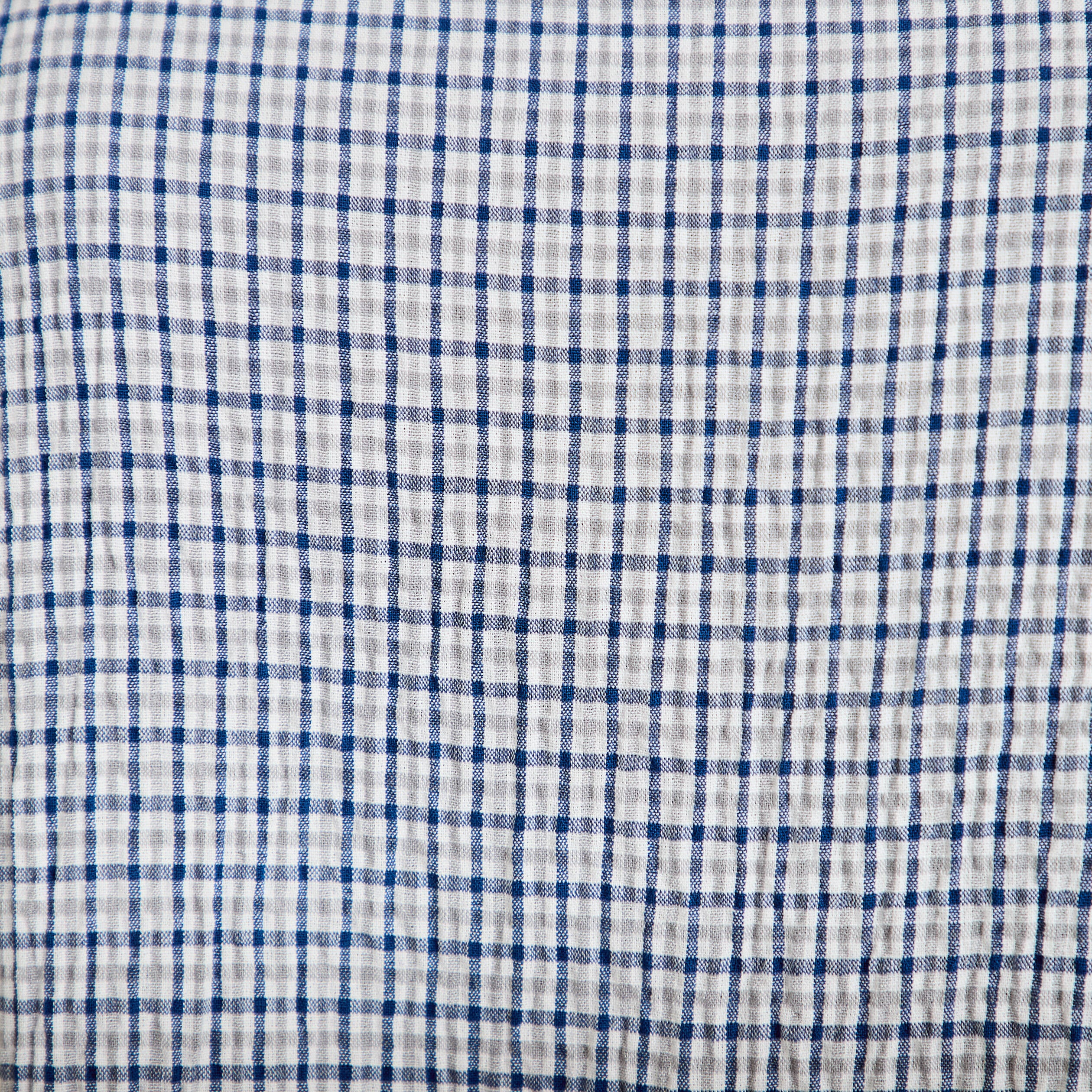 Chemise droite manches longues bleu fonc&eacute; femme