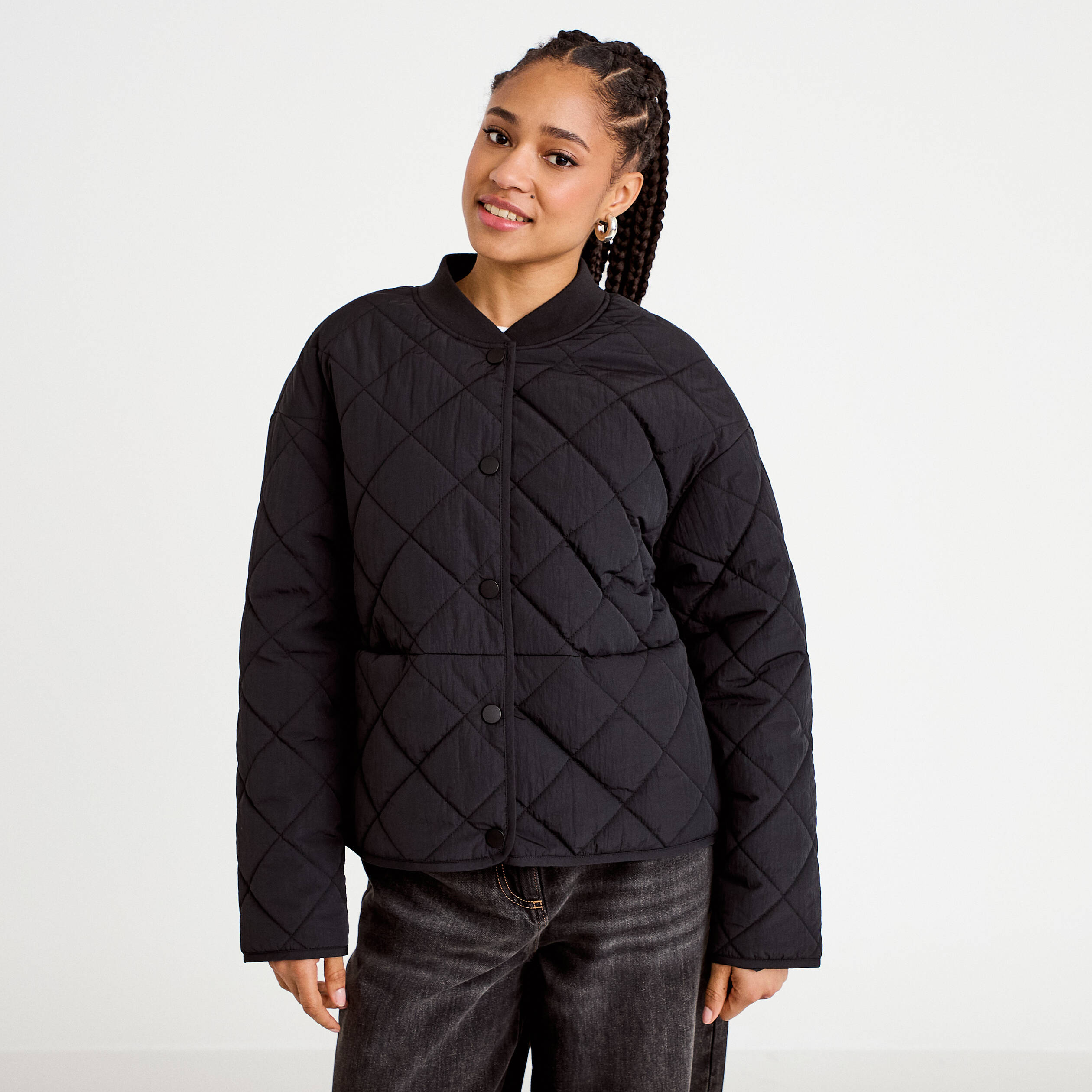 Veste matelass&eacute;e noir femme