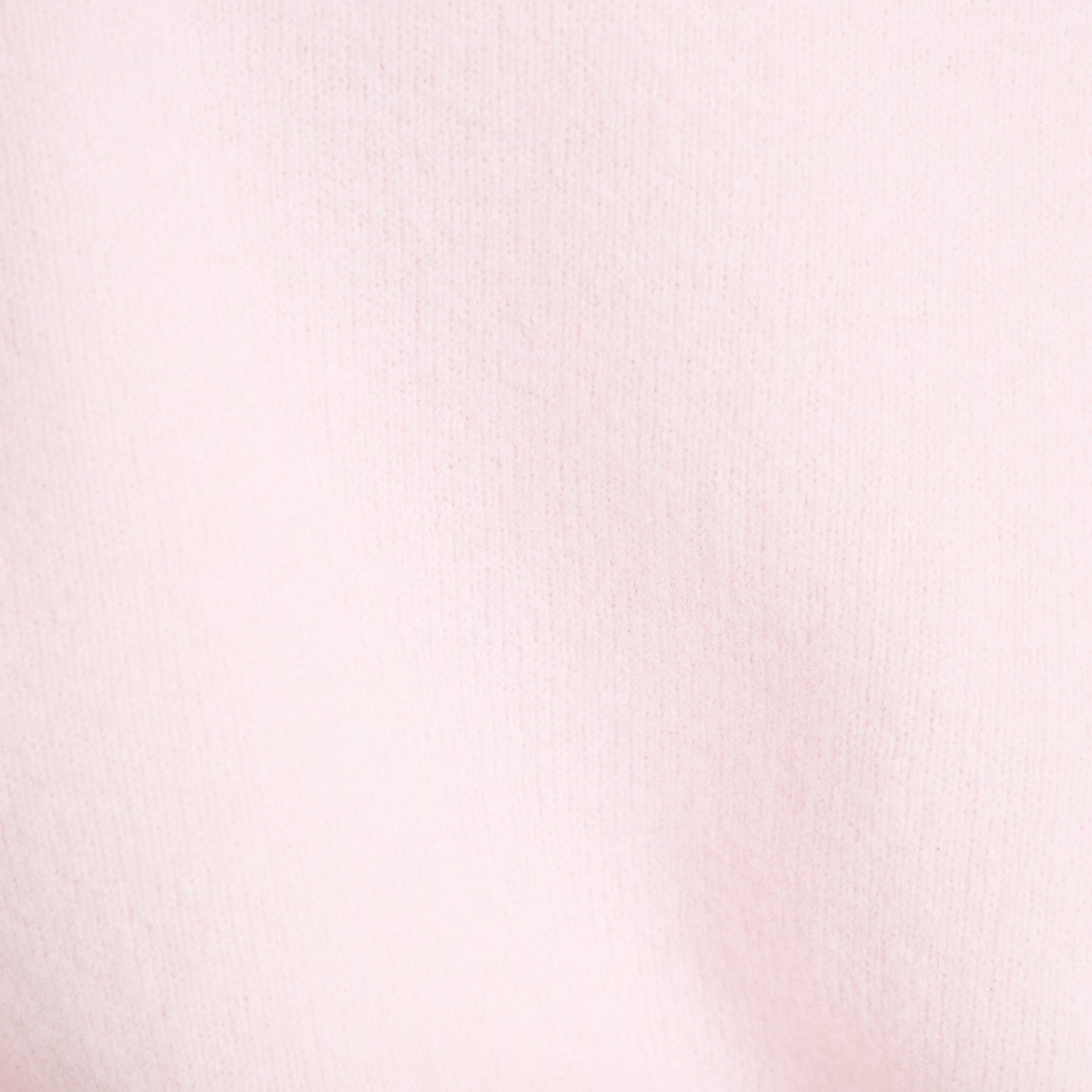 Pull col rond manches longues rose clair femme