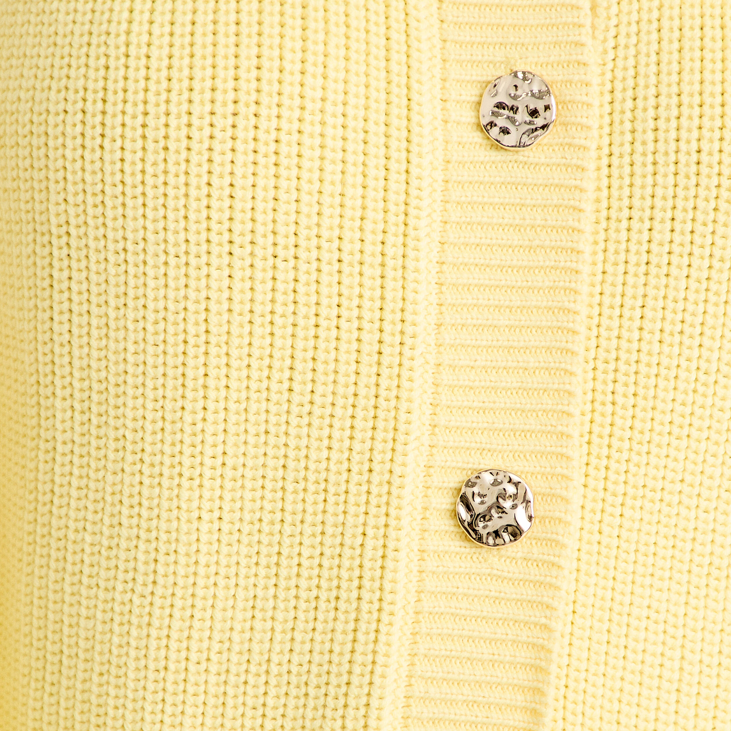 Gilet manches longues jaune clair femme