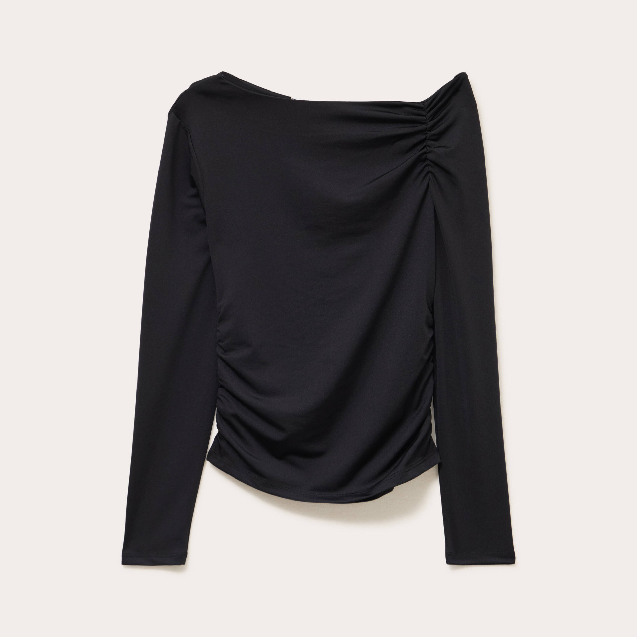 T-shirt ajust&eacute; manches longues noir femme