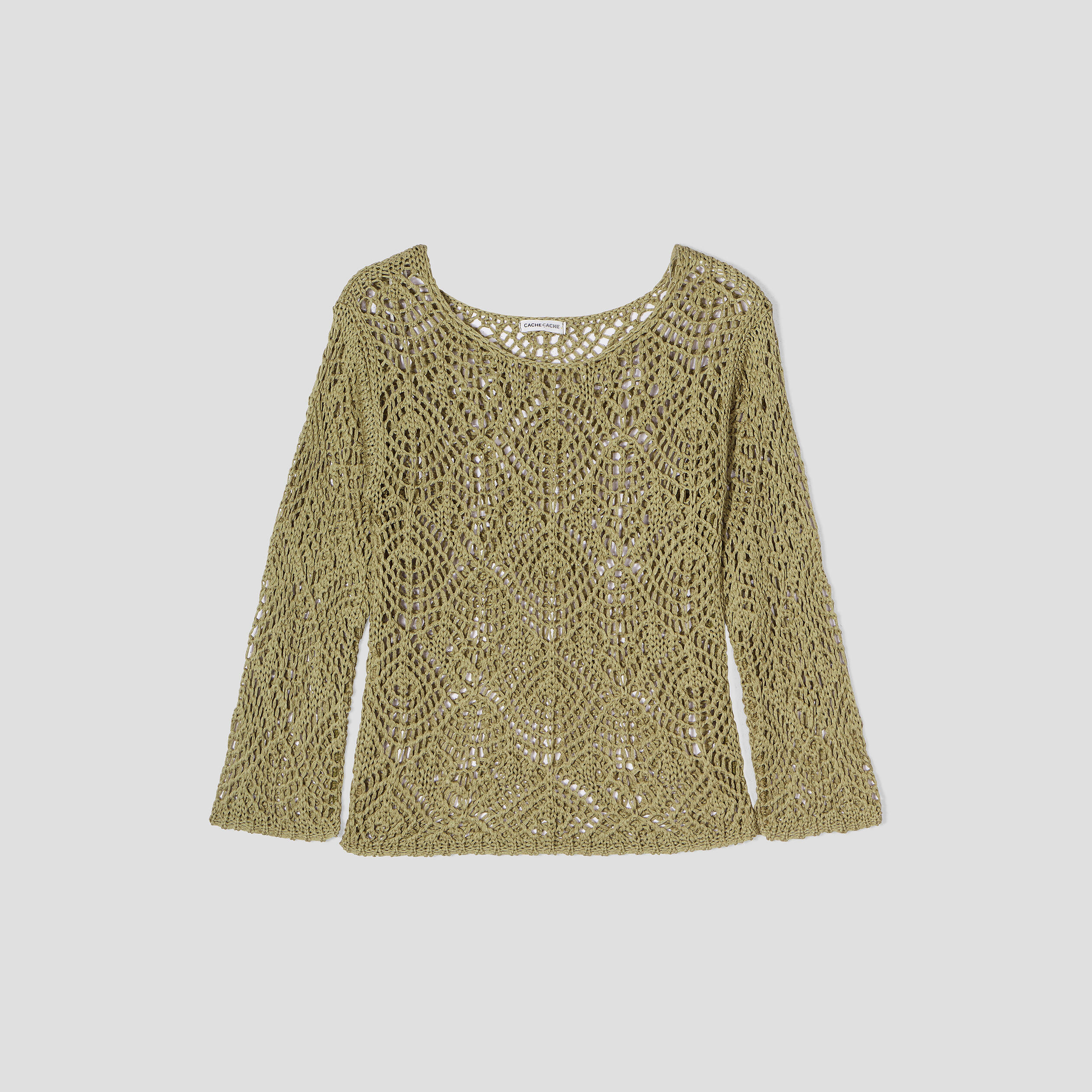 Tunique Pull Manches Courtes TEX WOMAN - Taille XL, Couleur Kaki/vert Gris - Occasion Très Bon état