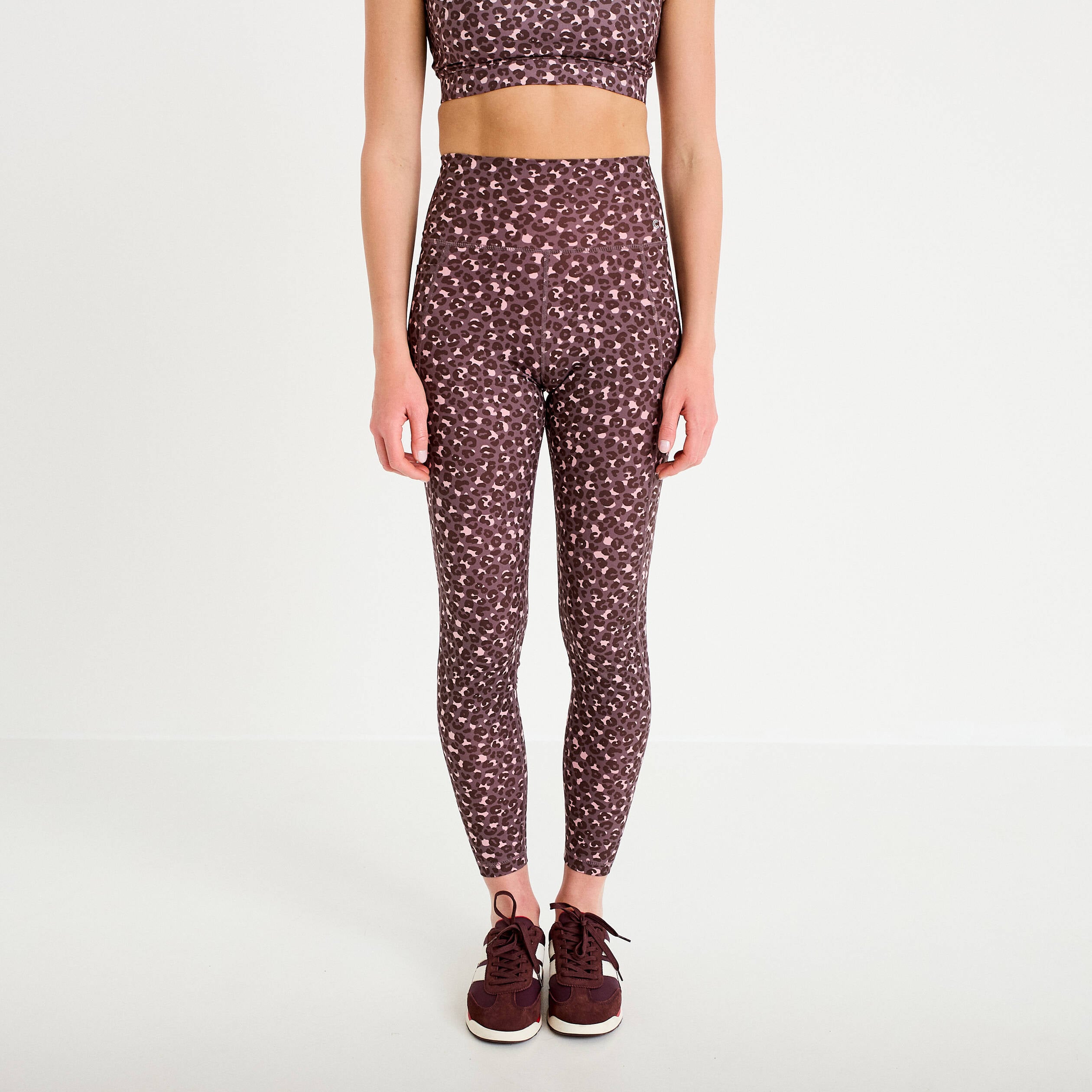 Leggings taille haute violet femme