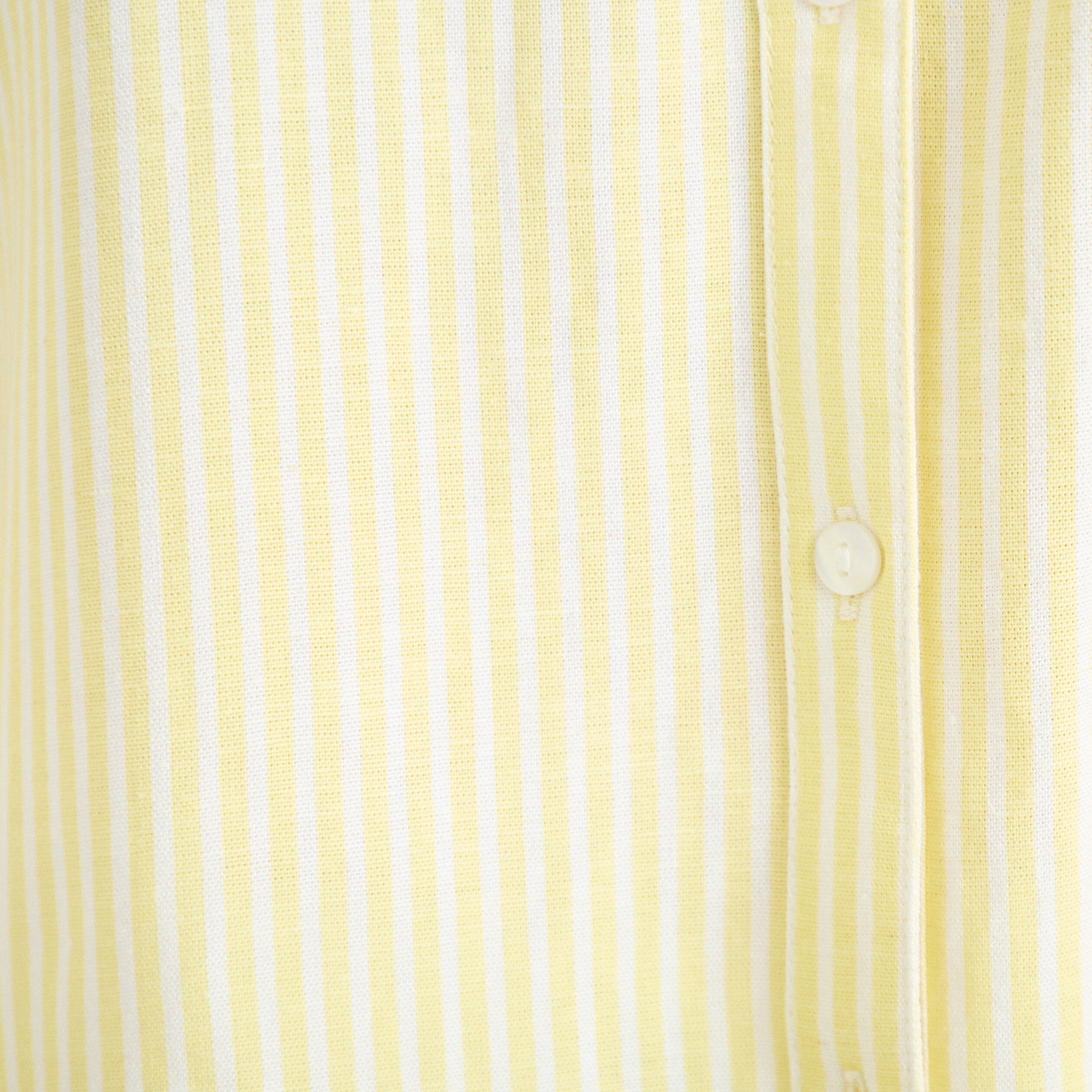 Chemise col classique manches 3/4 jaune clair femme