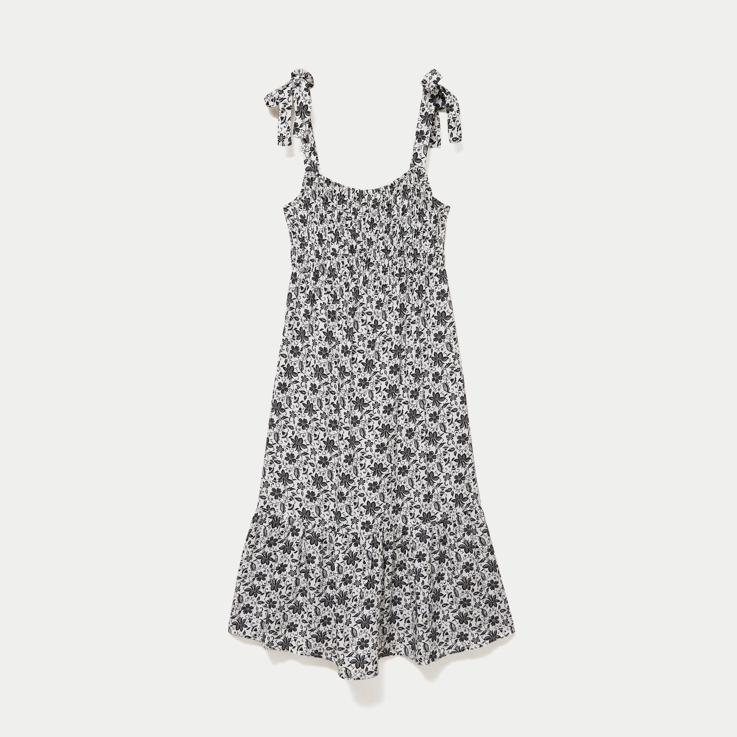 Robe longue &eacute;vas&eacute;e col carr&eacute; noir femme