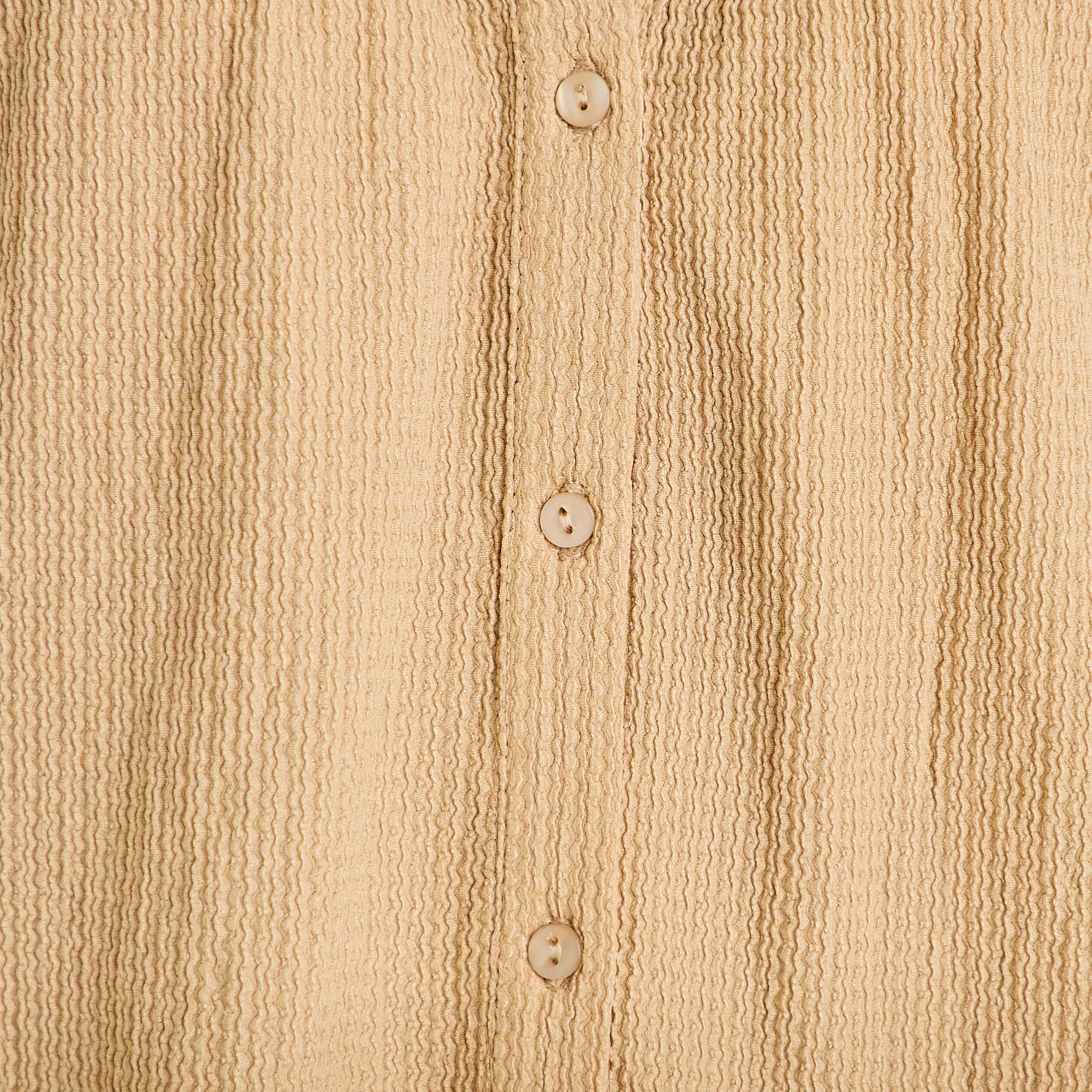 Blouse sans manches col rond beige femme