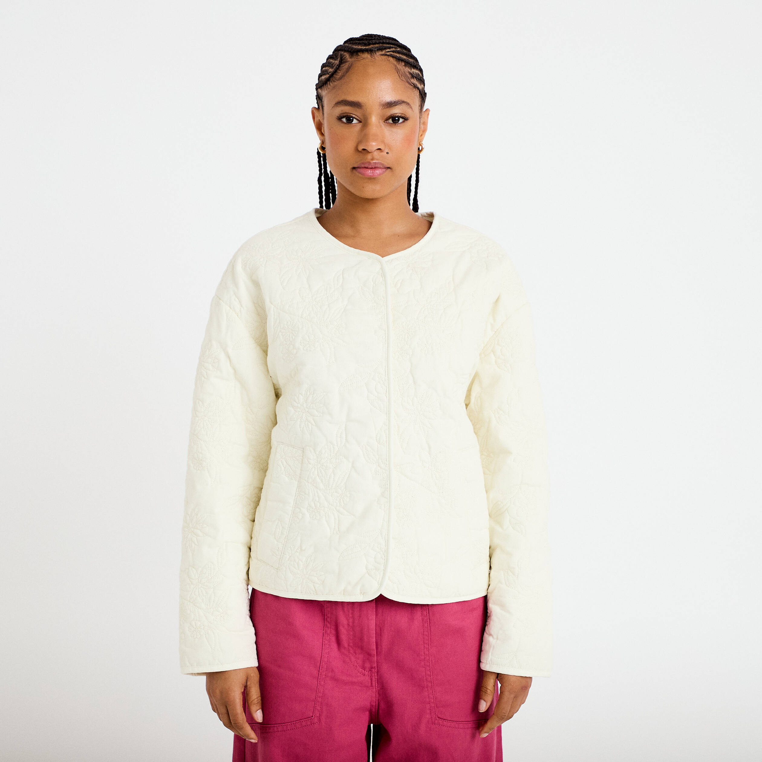 Veste manches longues ecru femme