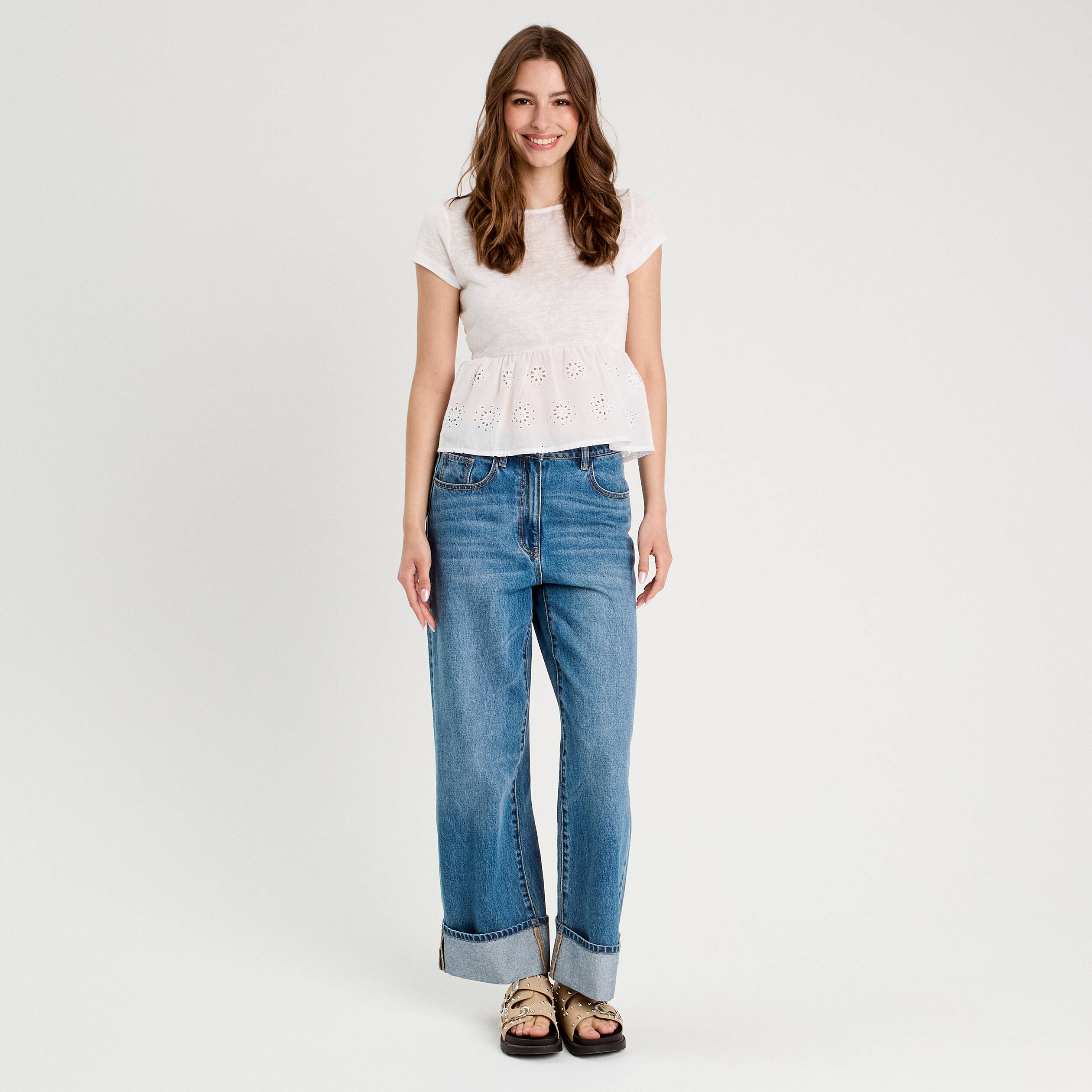 T-shirt manches courtes blanc femme