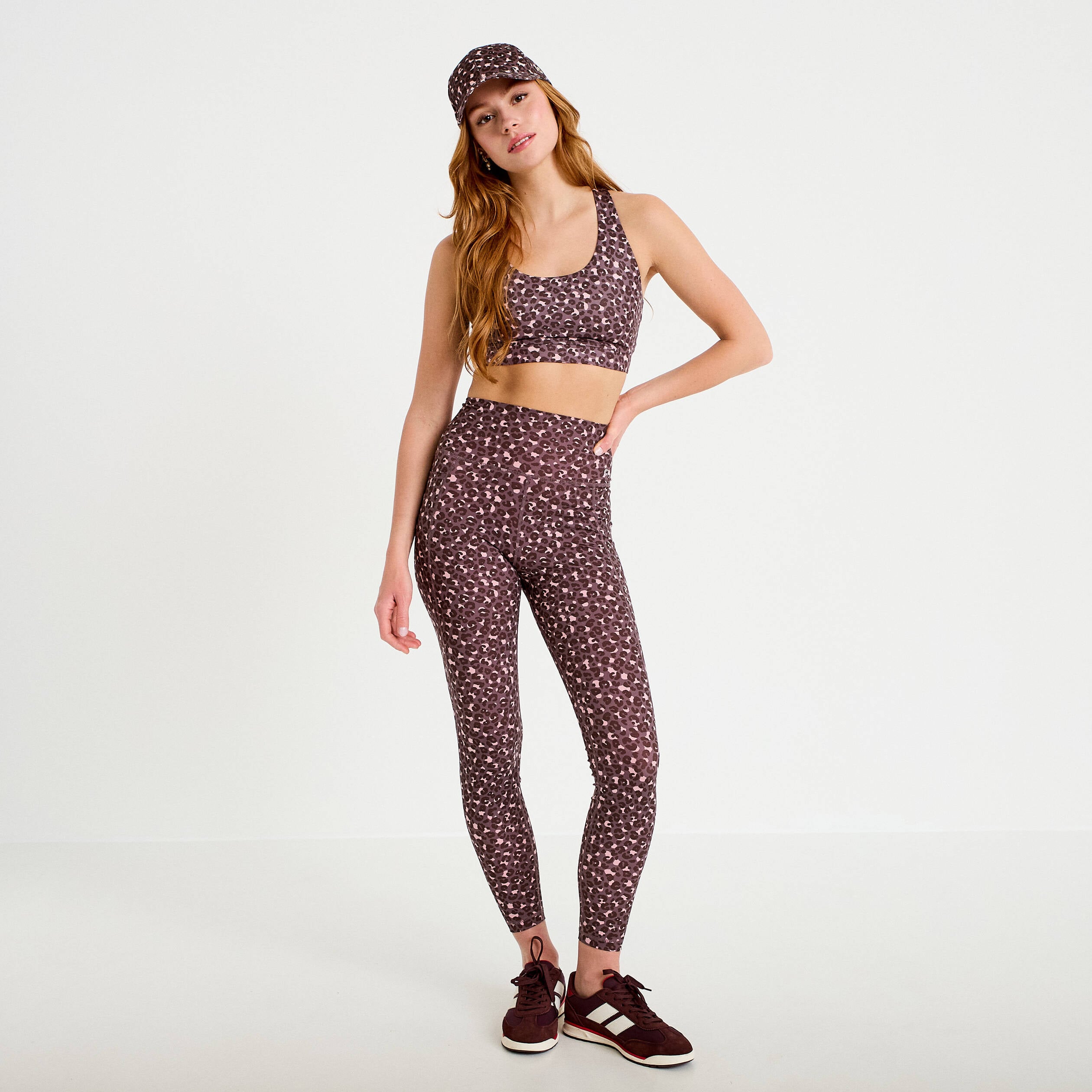 Legging taille haute violet femme